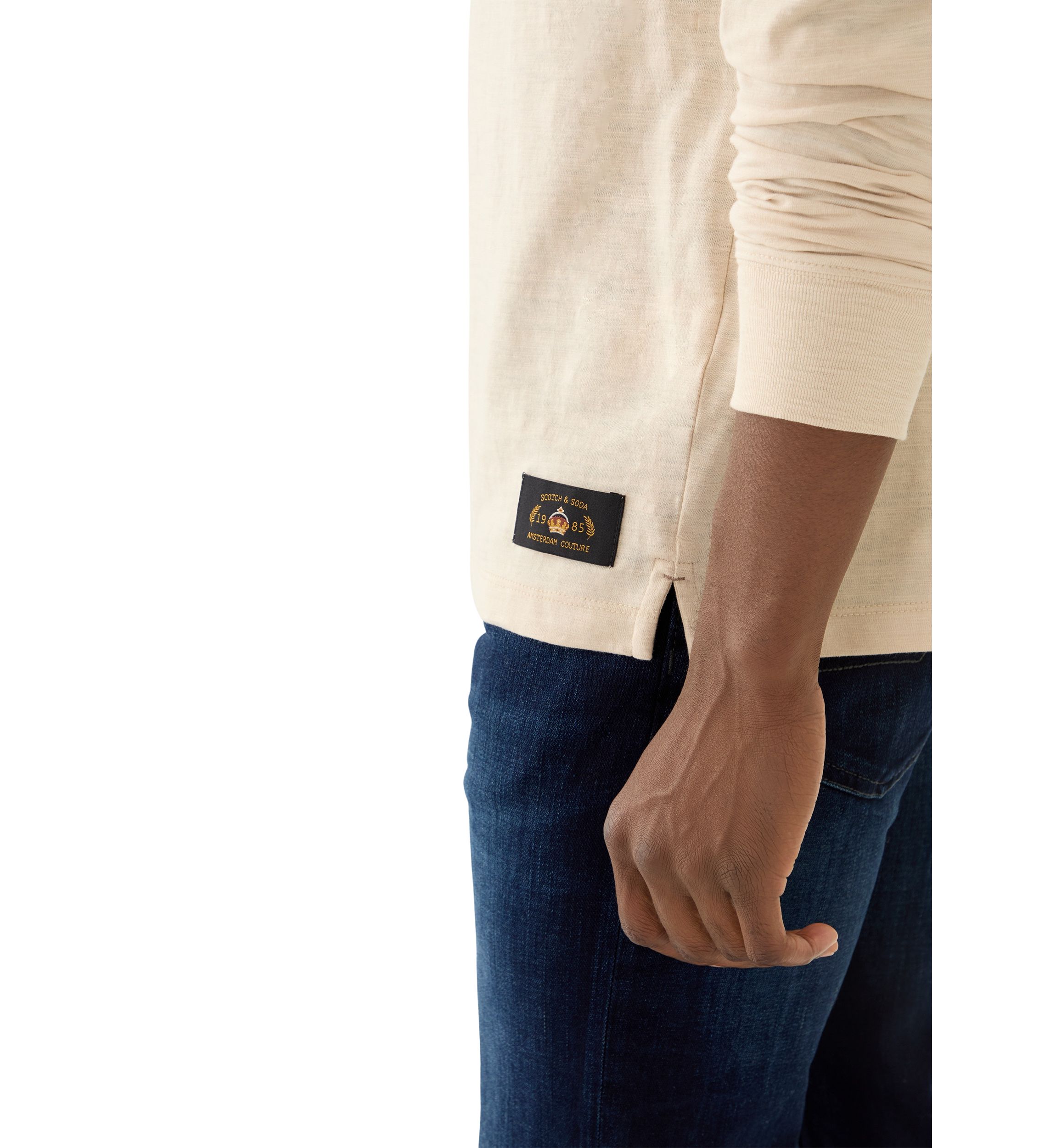 Mens Long Sleeve Slub Henley Shirt