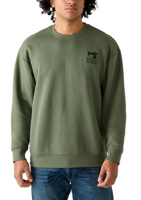 Scotch & Soda Men's Graphic Crew Neck Sweater, XL
