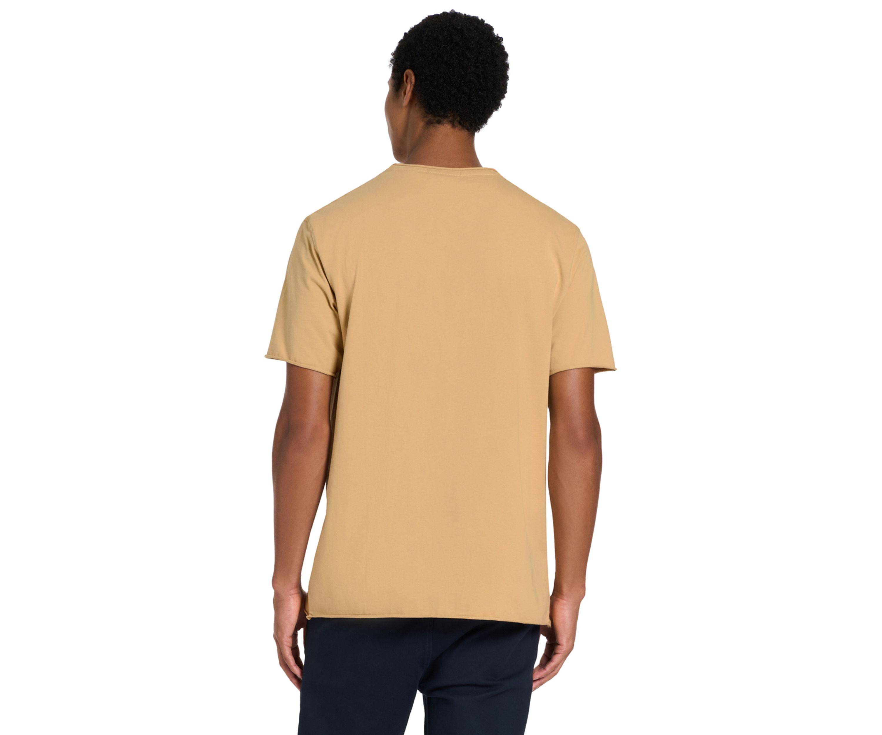 Mens Short Sleeve Roll Neck Graphic T-Shirt 