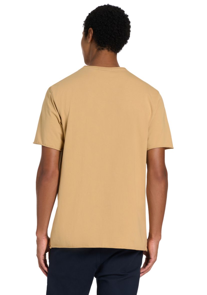 Mens Short Sleeve Roll Neck Graphic T-Shirt 