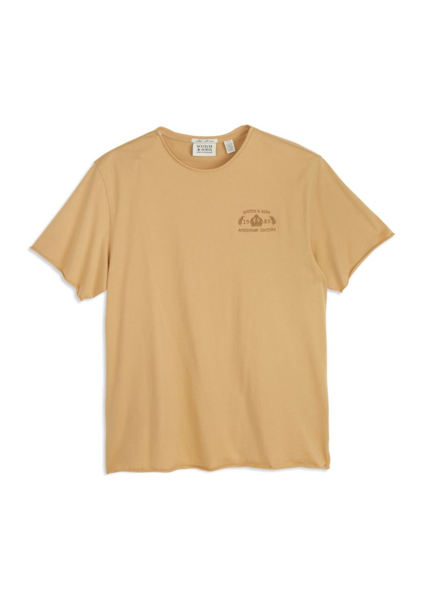 Mens Short Sleeve Roll Neck Graphic T-Shirt 