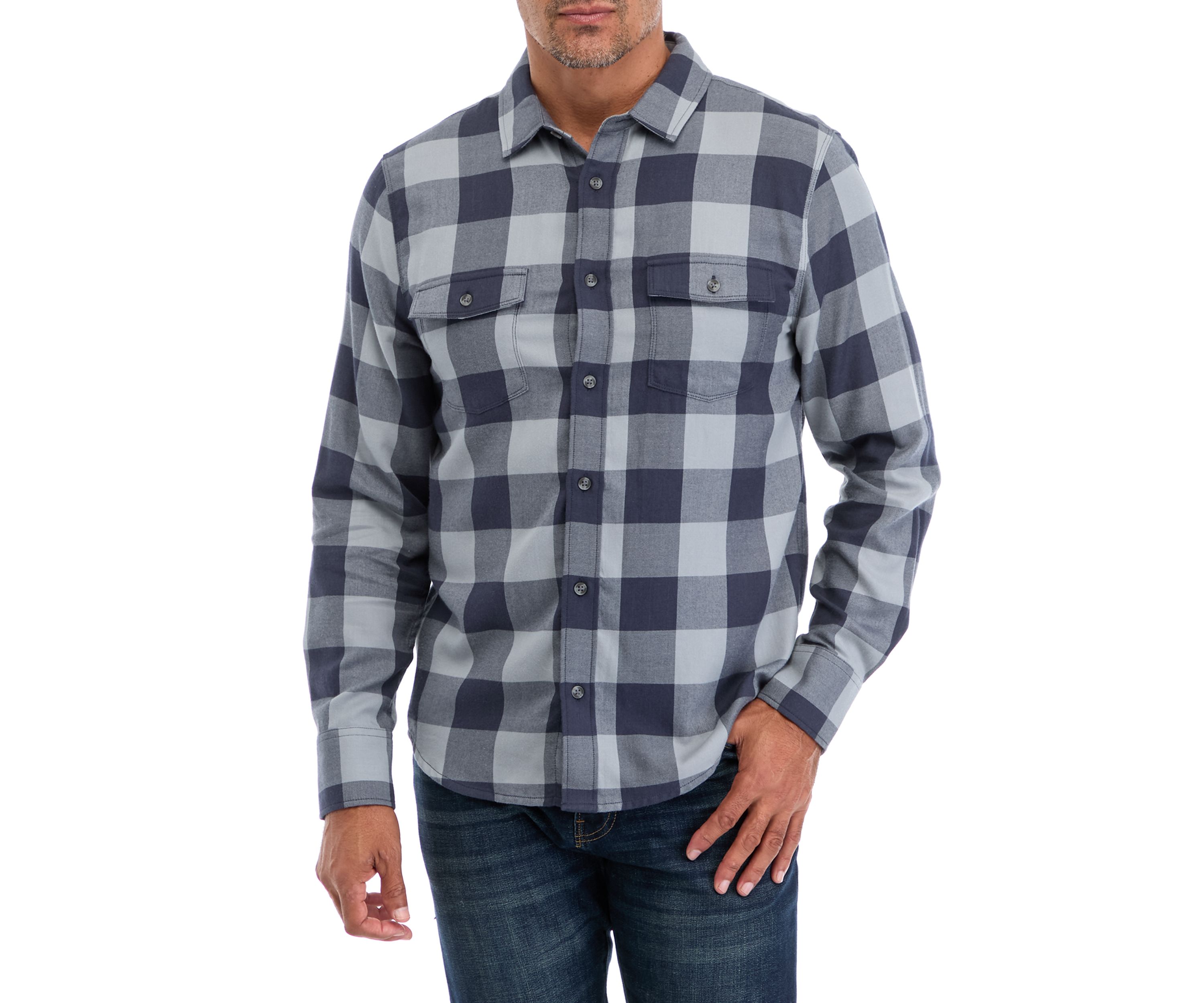 Plaid Lightweight Flannel Shirt 