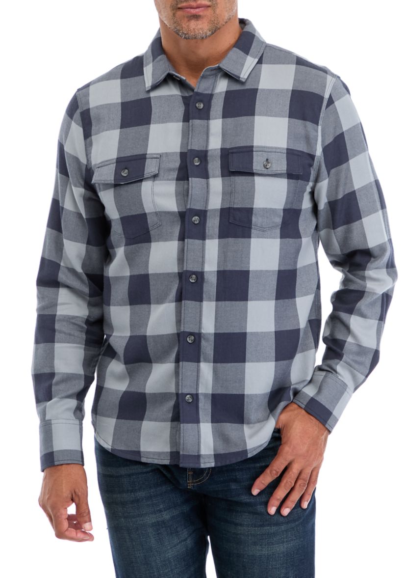 Plaid Lightweight Flannel Shirt 