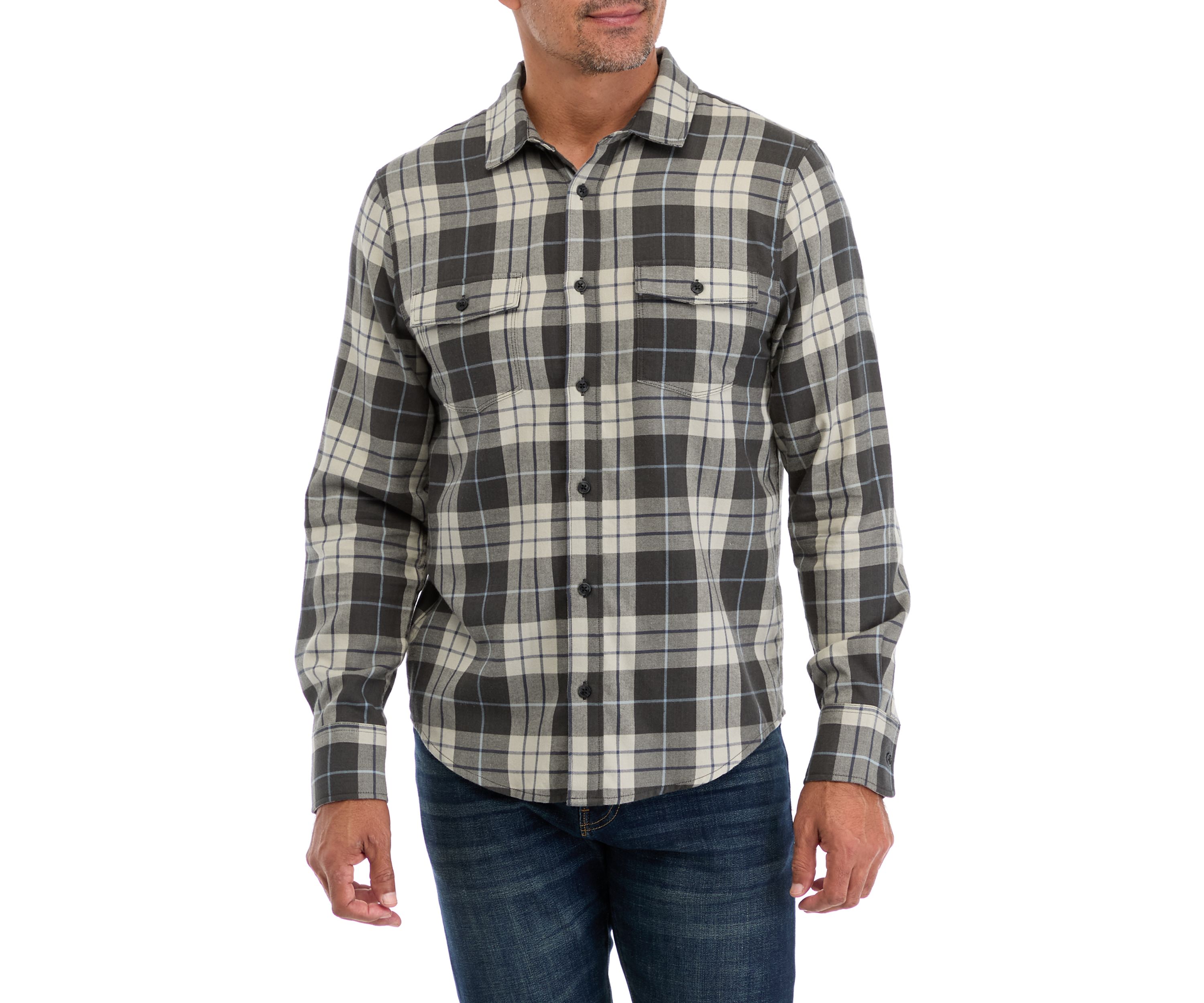 	  Plaid Lightweight Flannel Shirt 