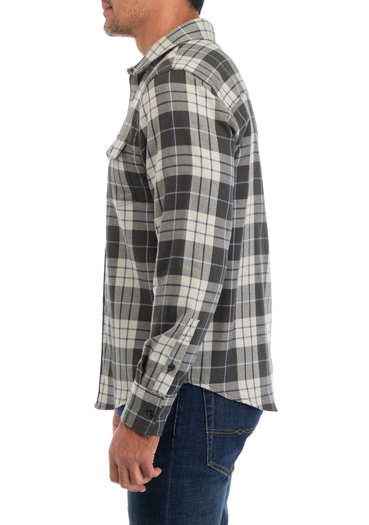 	  Plaid Lightweight Flannel Shirt 