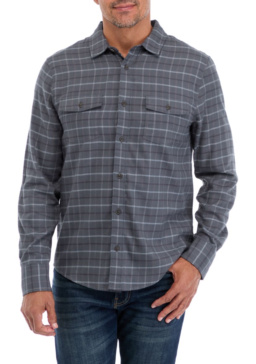   Plaid Lightweight Flannel Shirt 