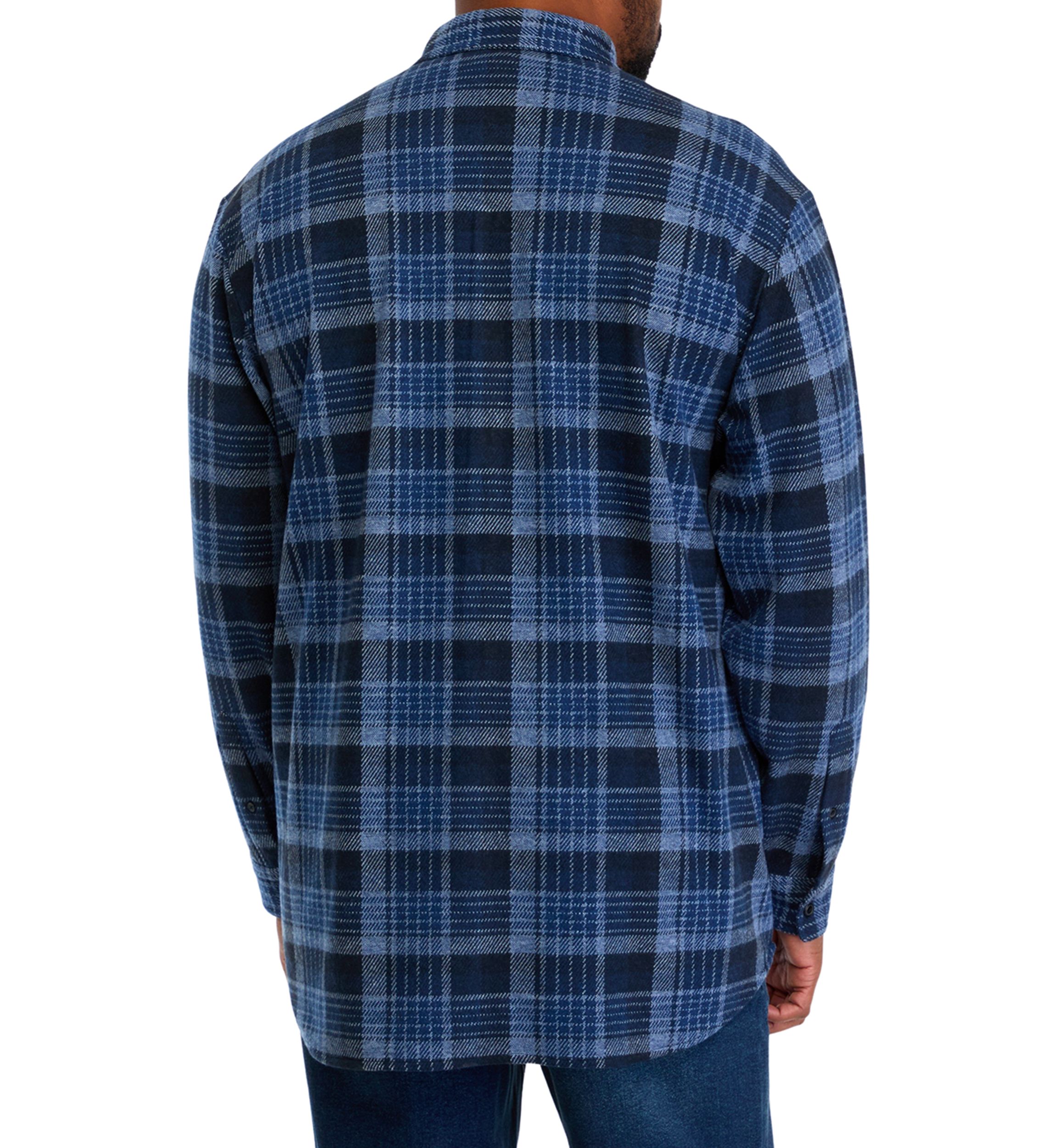 Big & Tall Long Sleeve Plaid Stretch Flannel Shirt