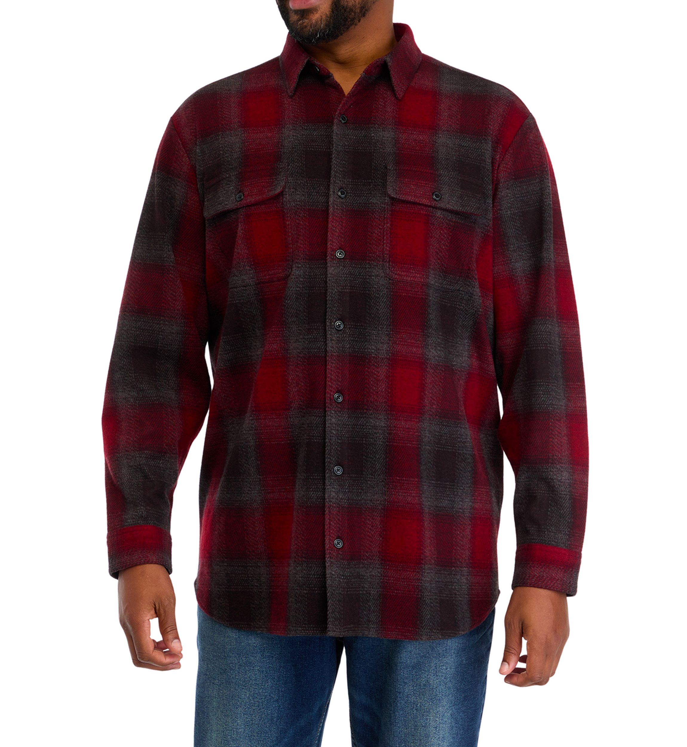 Big & Tall Long Sleeve Flannel Shirt 