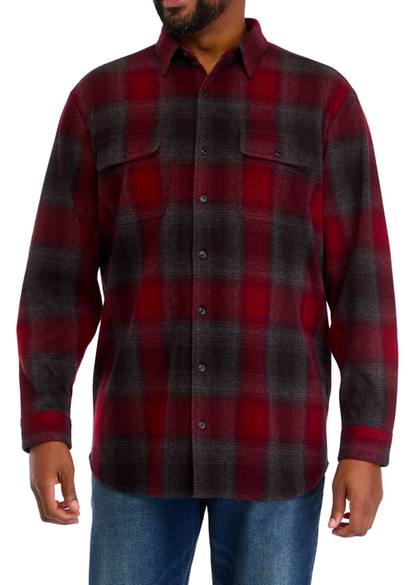 Big & Tall Long Sleeve Flannel Shirt 