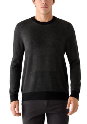 FOR THE REPUBLIC Crewneck Patchwork Sweater