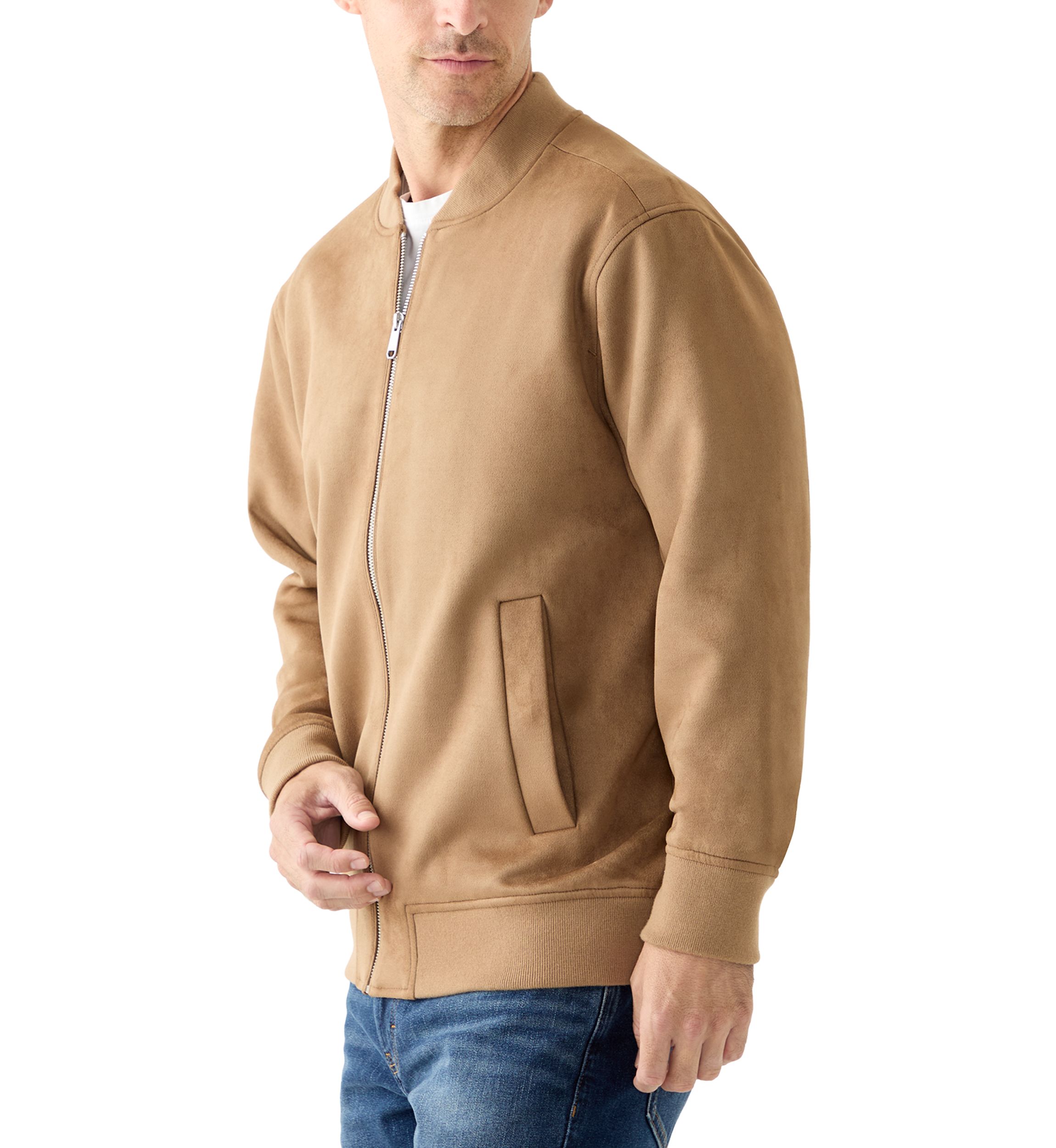 Suede Bomber Jacket