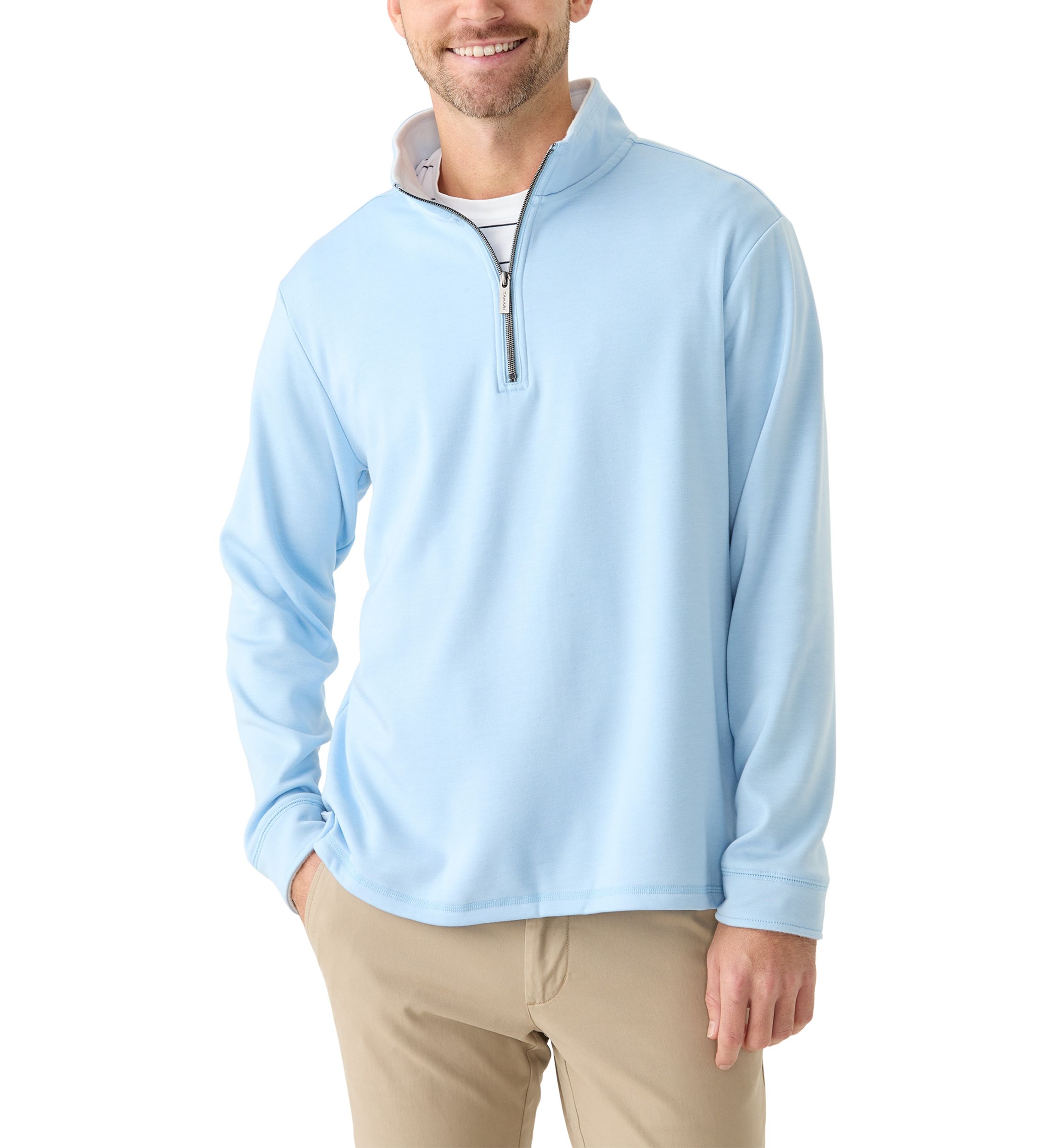 Mens Long Sleeve Quarter Zip Pullover