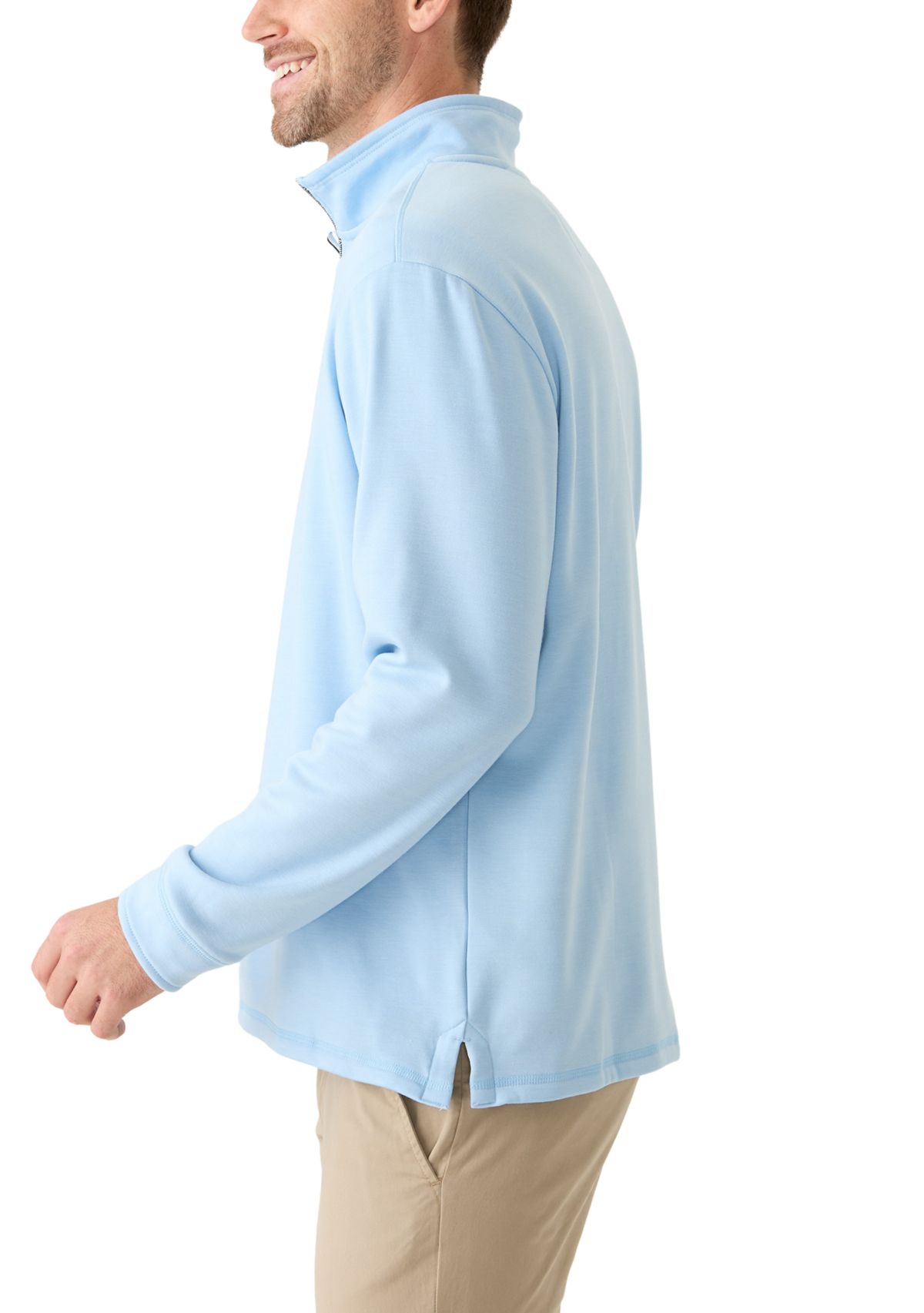 Mens Long Sleeve Quarter Zip Pullover