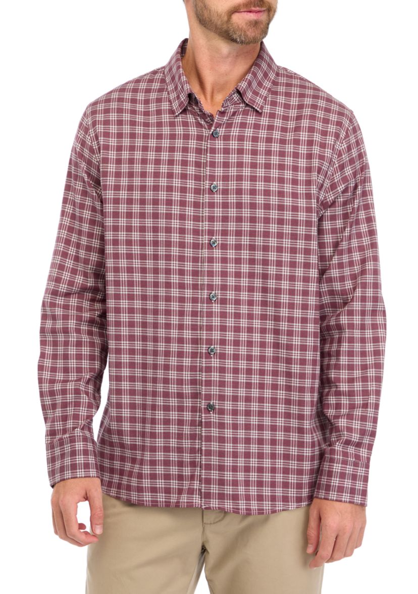 Mens Long Sleeve Plaid Shirt