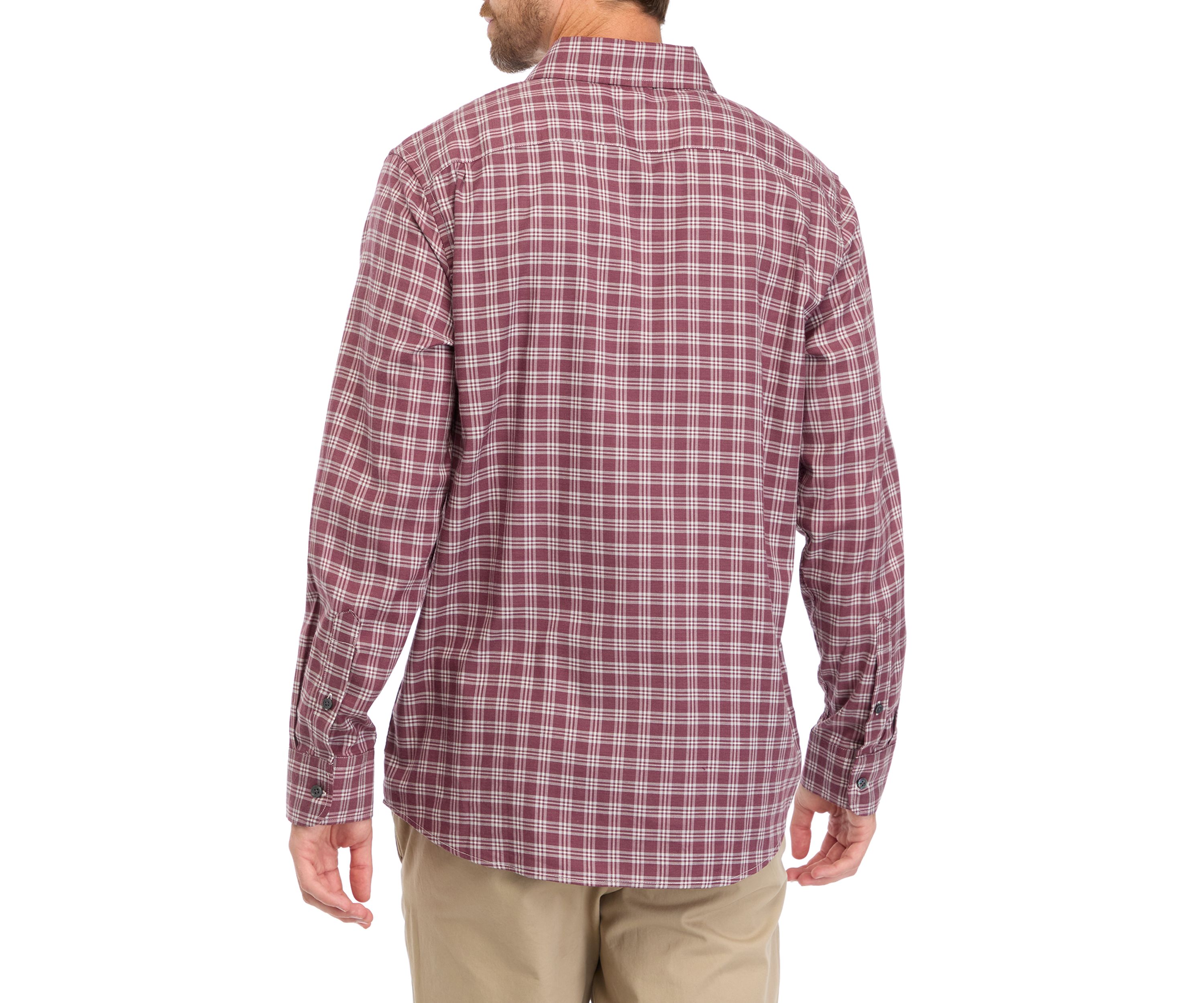 Mens Long Sleeve Plaid Shirt