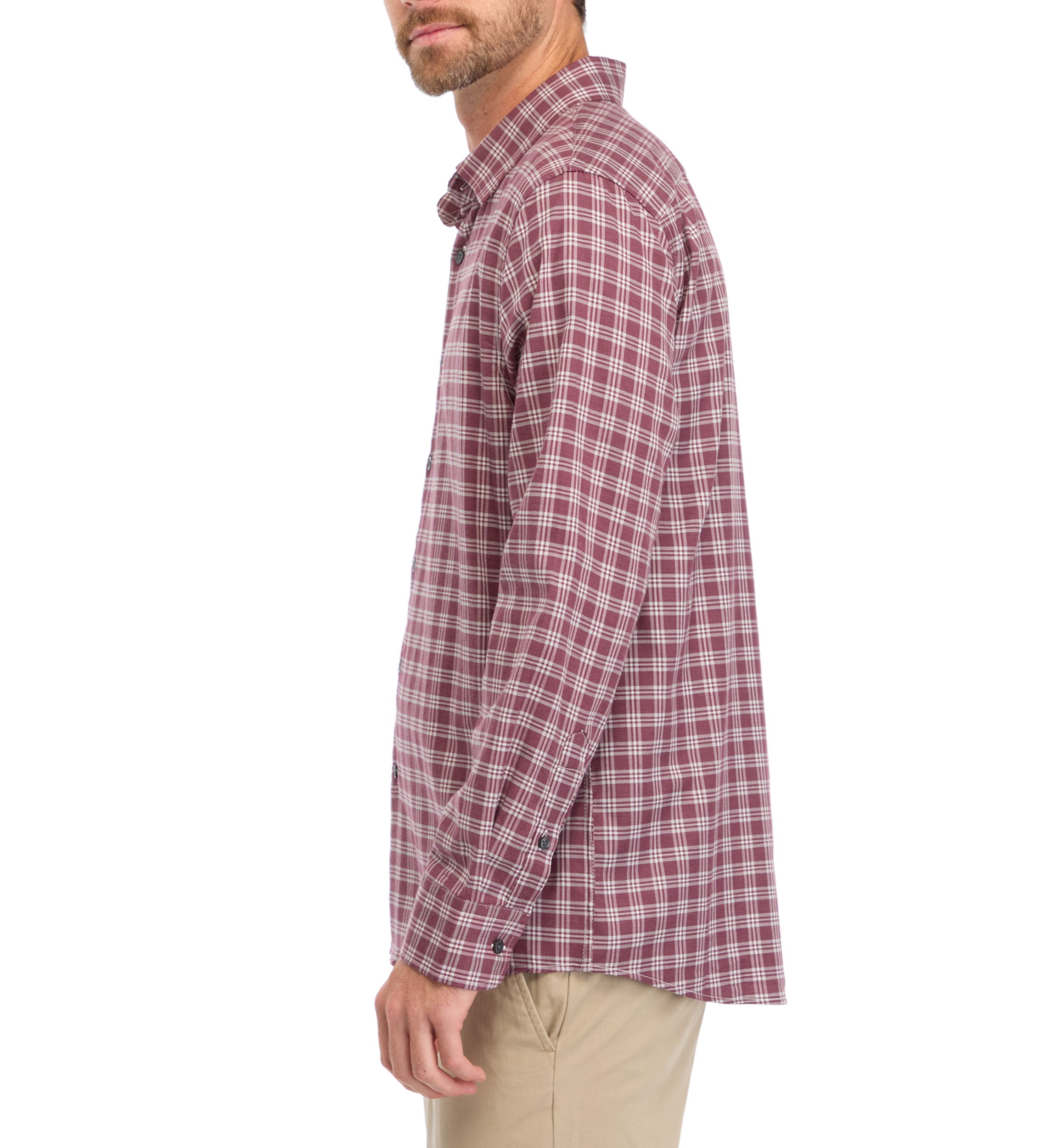Mens Long Sleeve Plaid Shirt