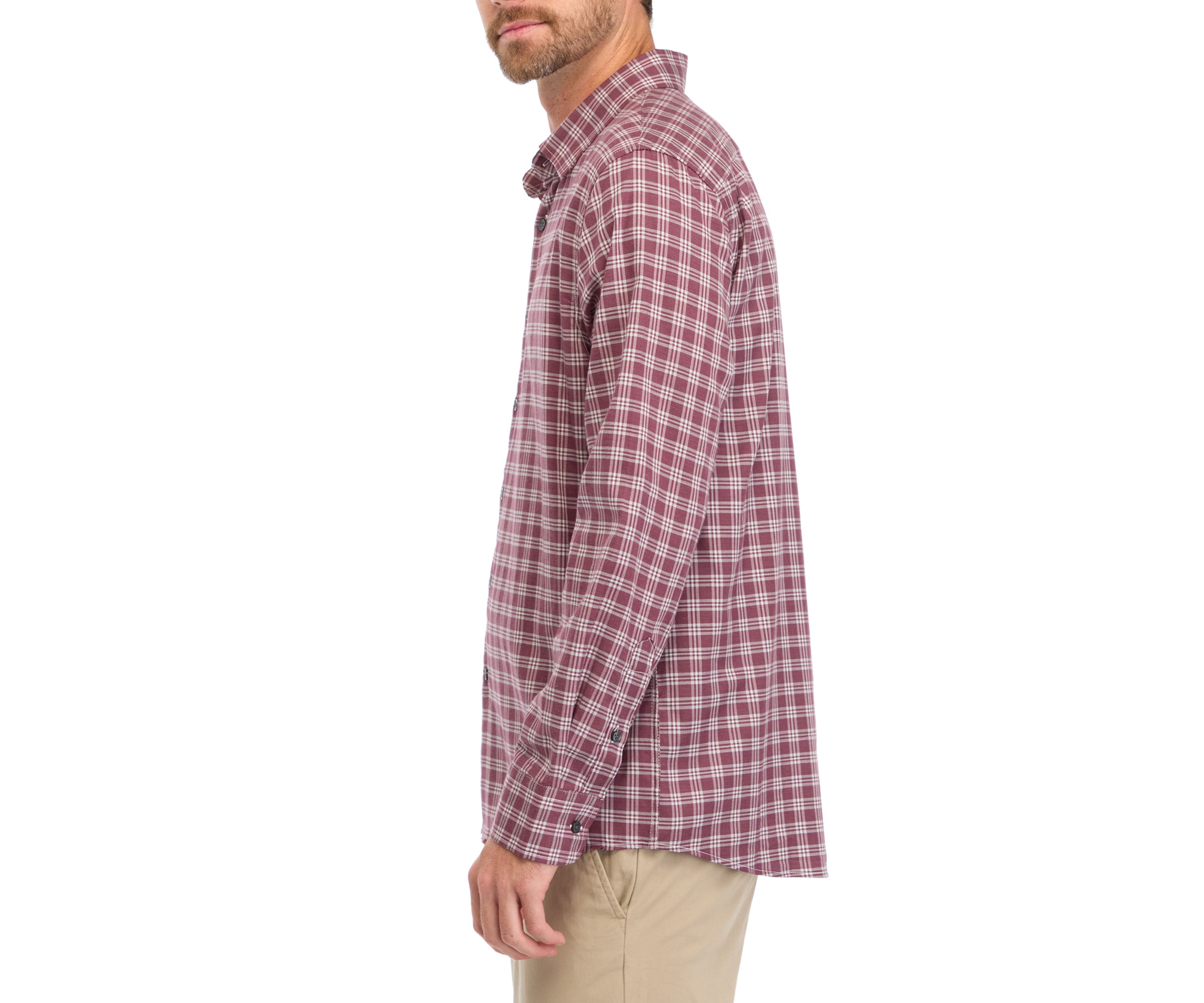 Mens Long Sleeve Plaid Shirt