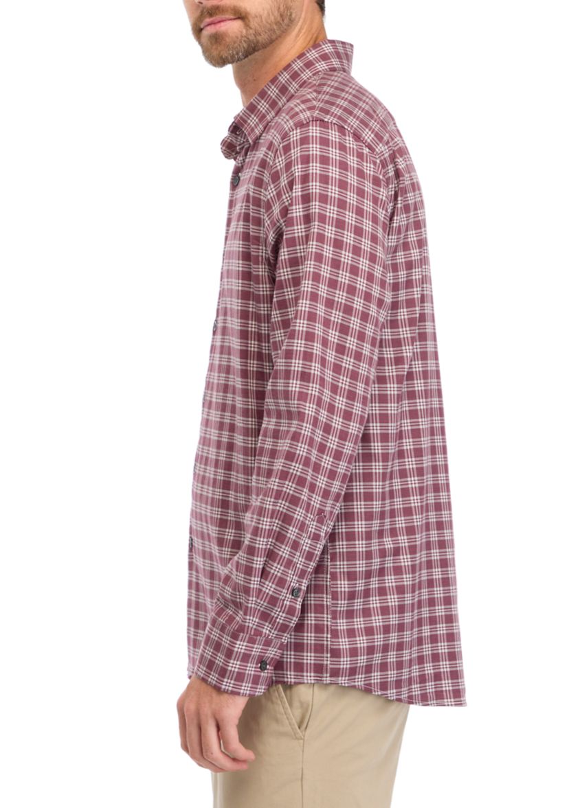 Mens Long Sleeve Plaid Shirt