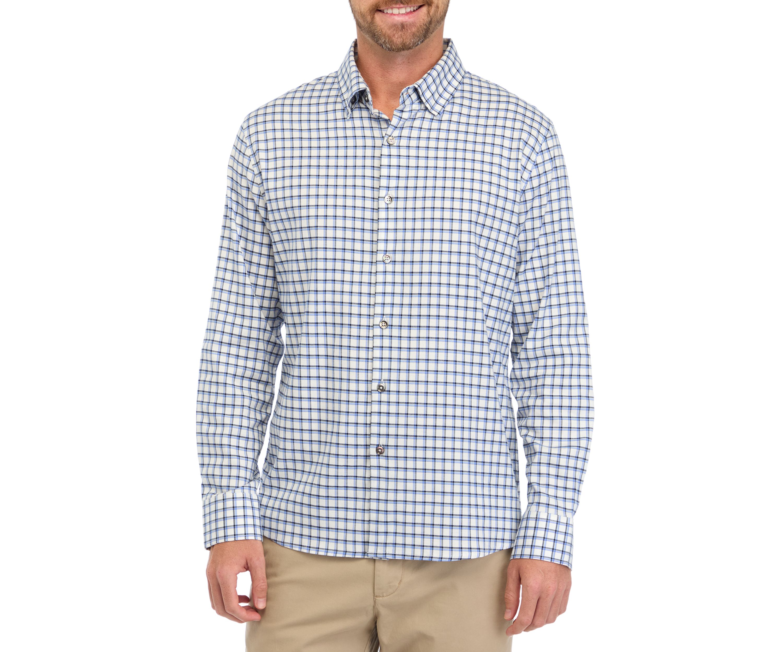 Mens Long Sleeve Plaid Shirt