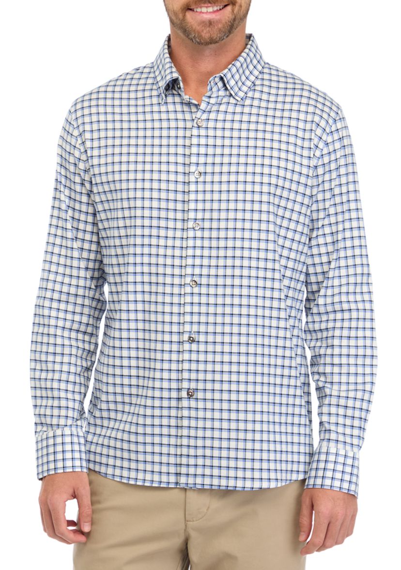 Mens Long Sleeve Plaid Shirt