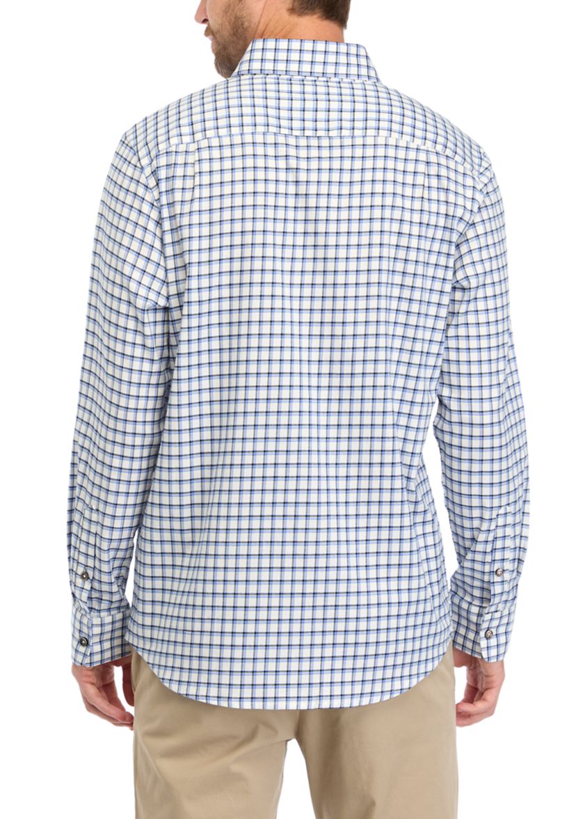 Mens Long Sleeve Plaid Shirt