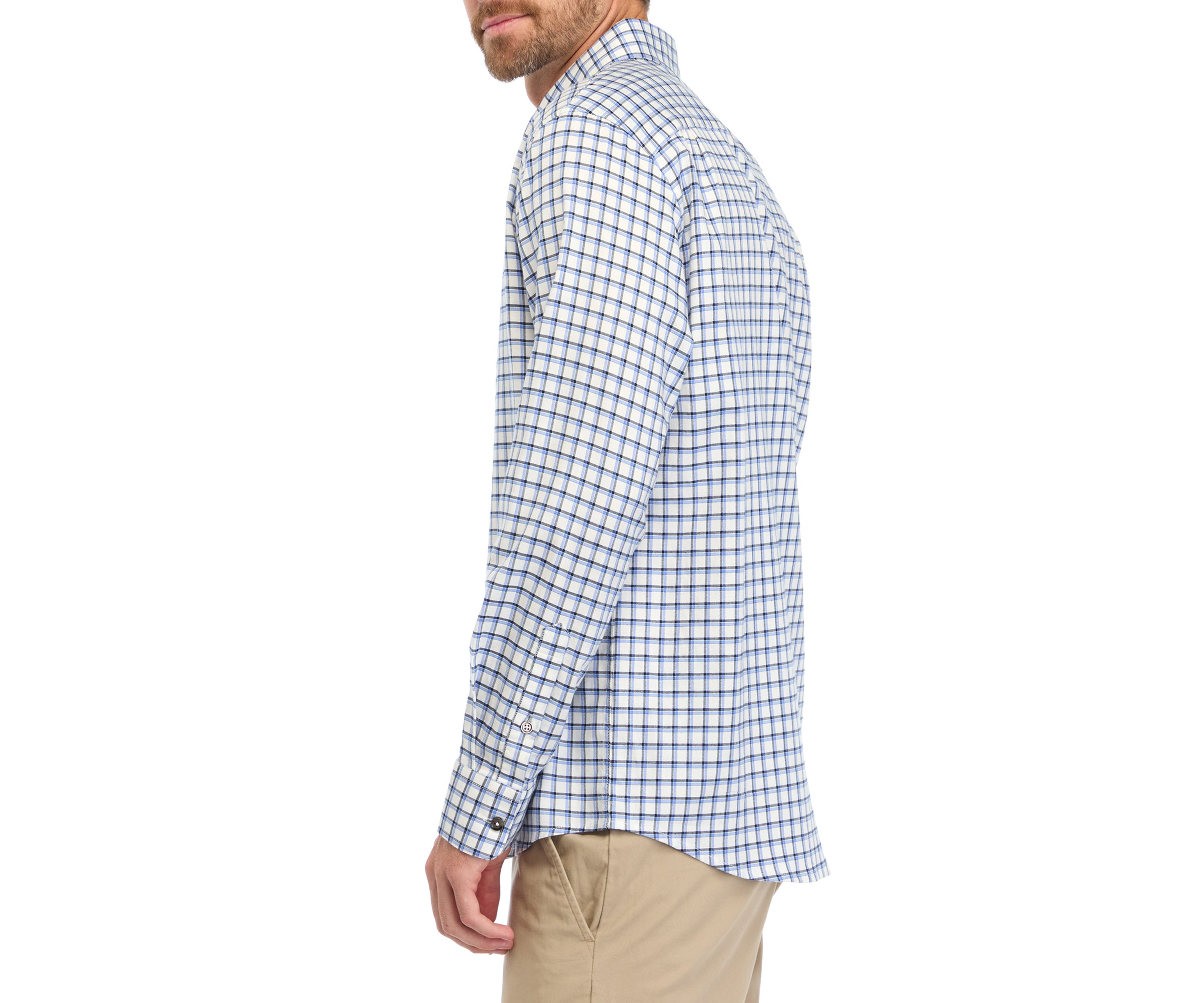 Mens Long Sleeve Plaid Shirt