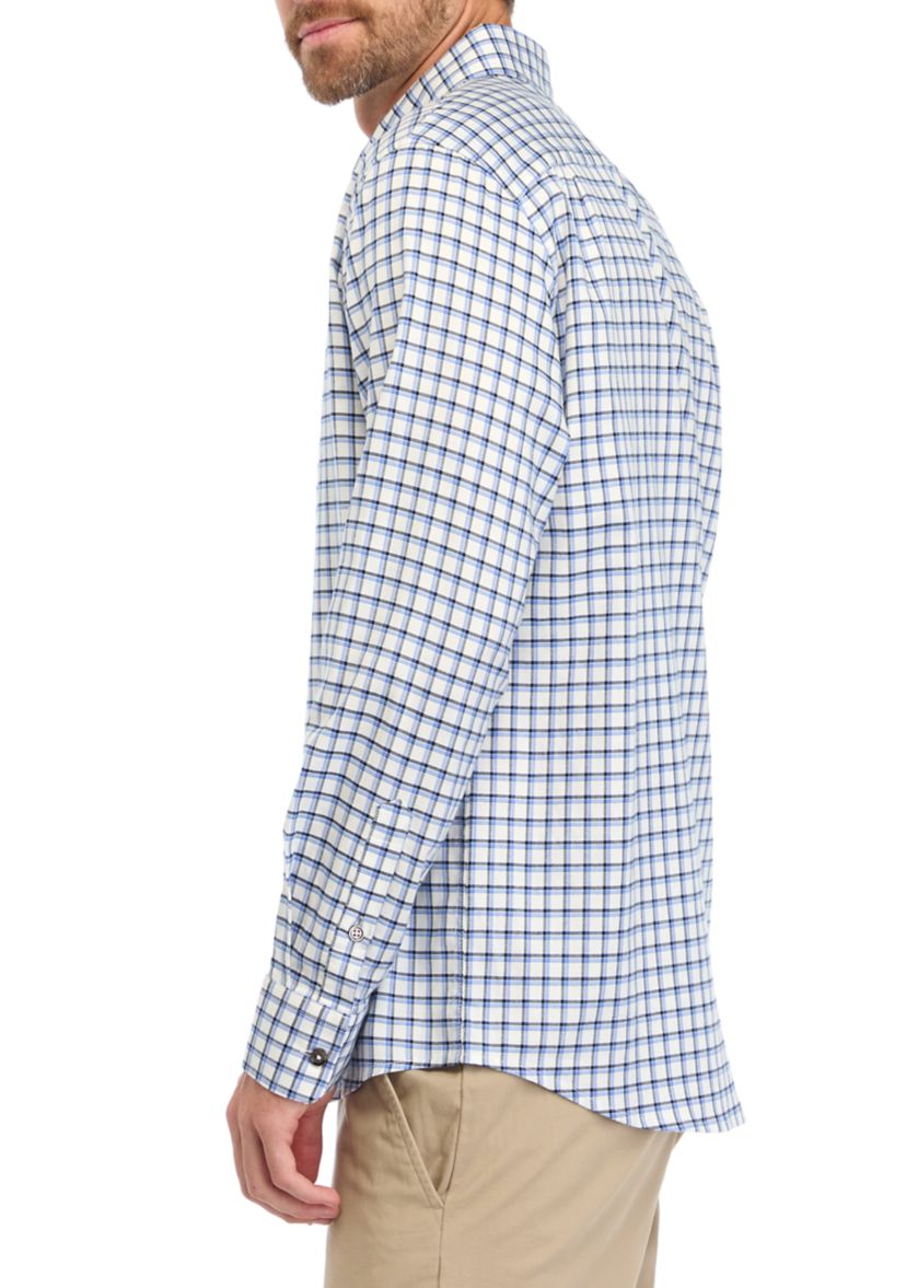 Mens Long Sleeve Plaid Shirt