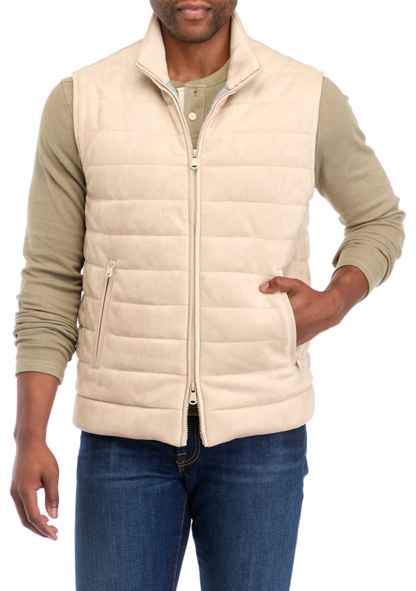 Mens Faux Suede Vest