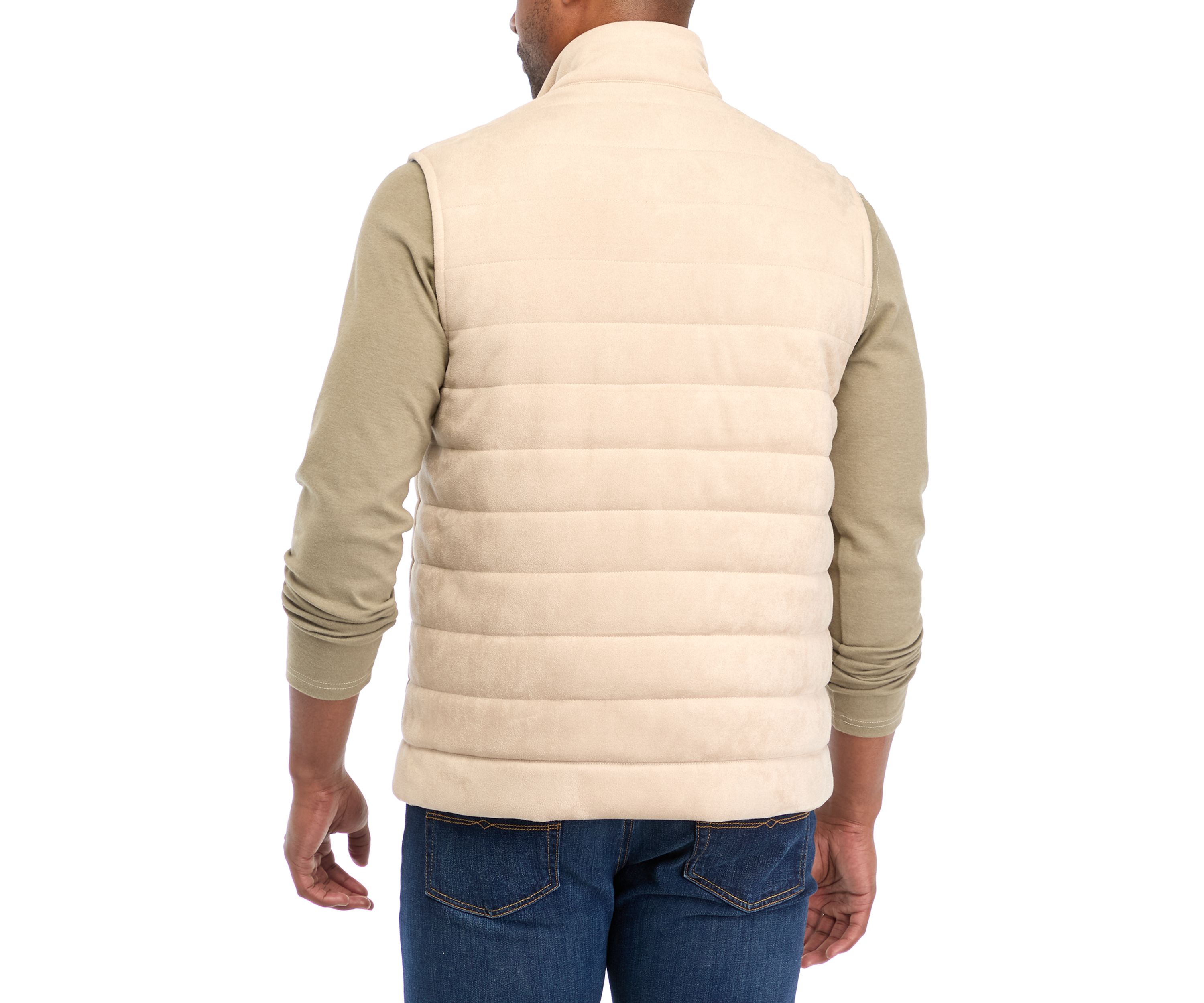 Mens Faux Suede Vest