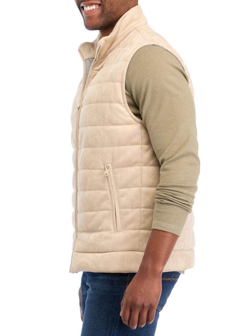 Mens Faux Suede Vest