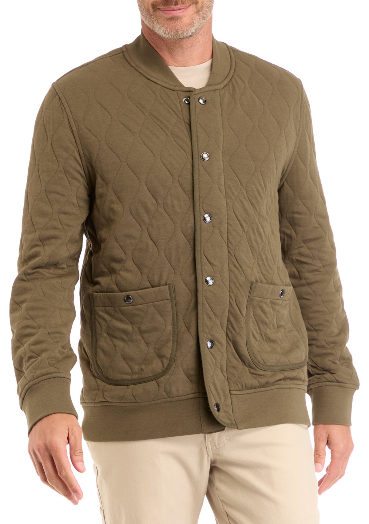 Mens Quilted Bomber Jacket