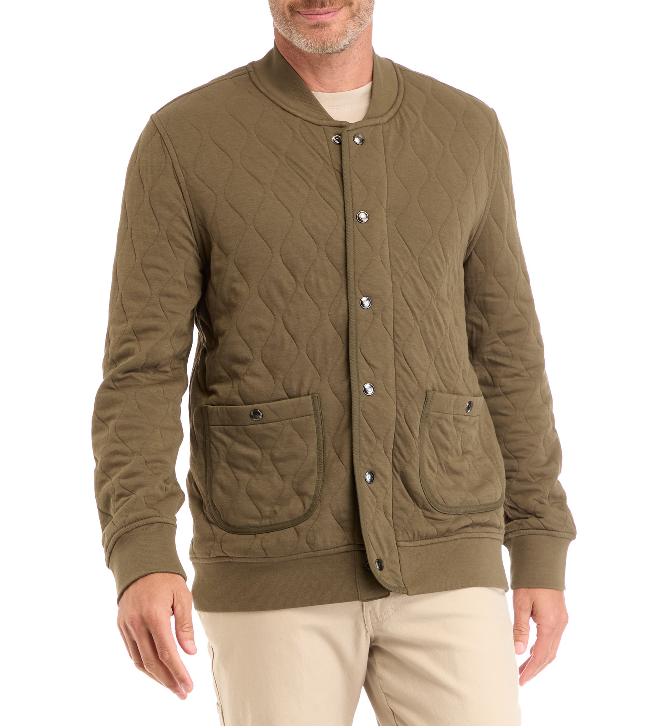 Mens Quilted Bomber Jacket