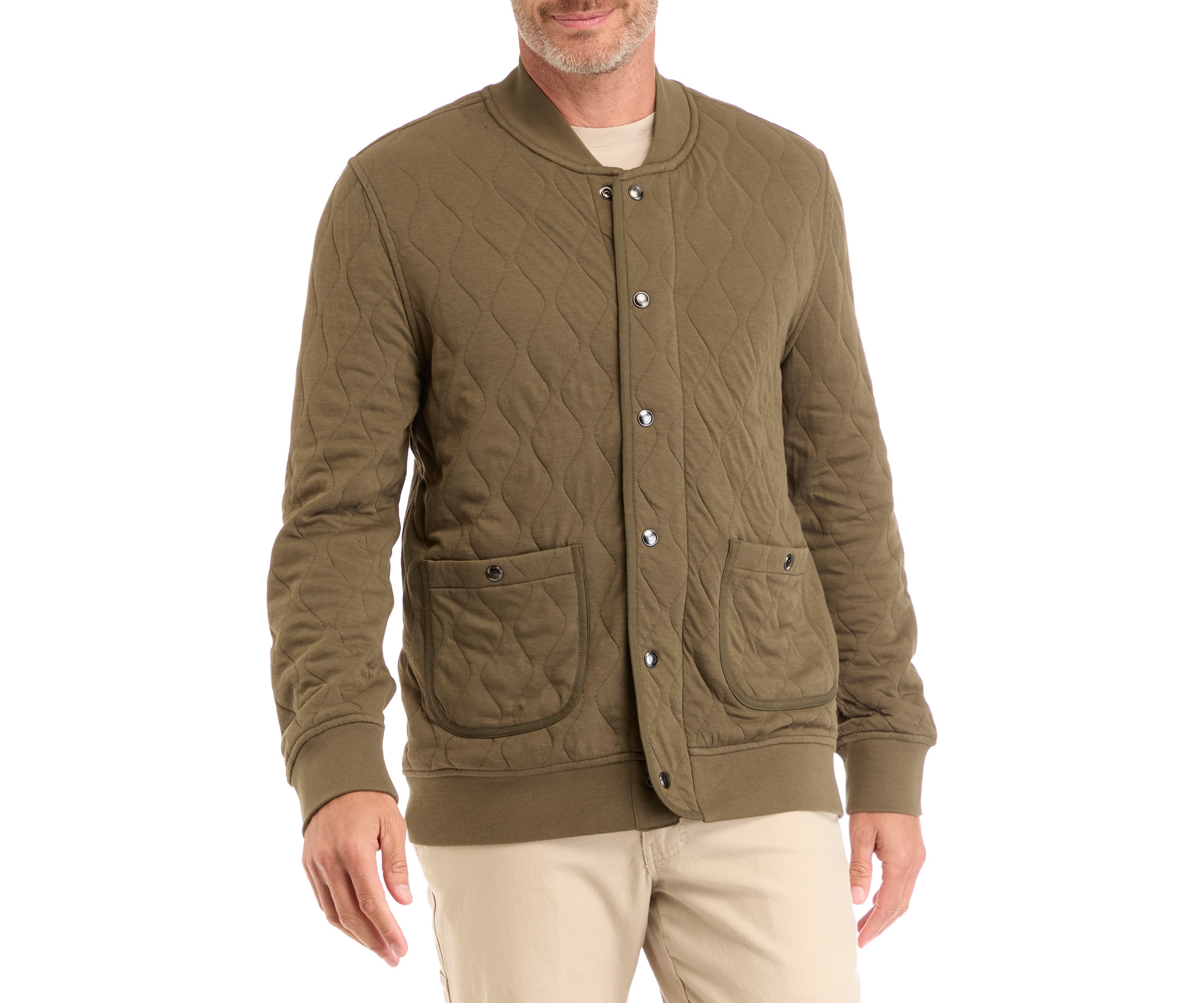 Mens Quilted Bomber Jacket