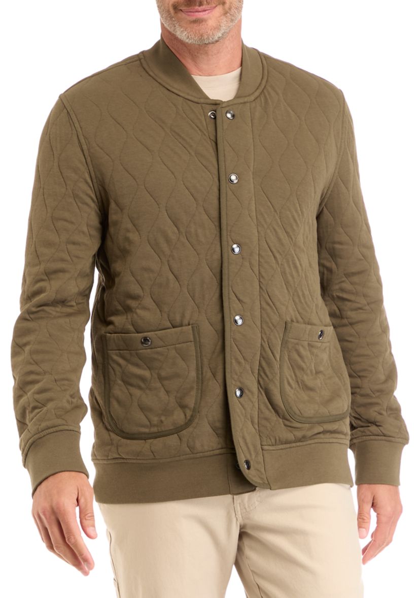 Mens Quilted Bomber Jacket