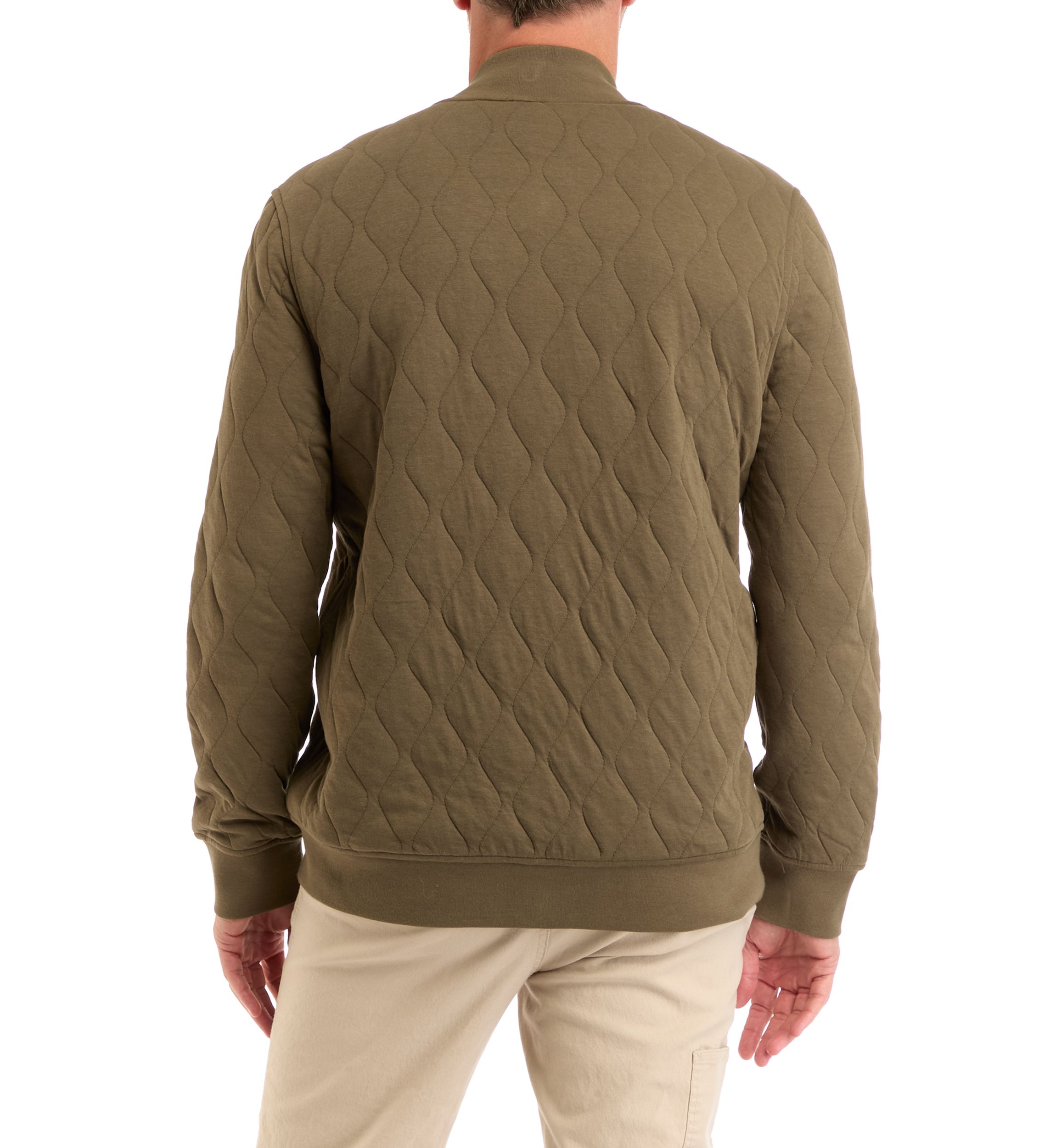 Mens Quilted Bomber Jacket