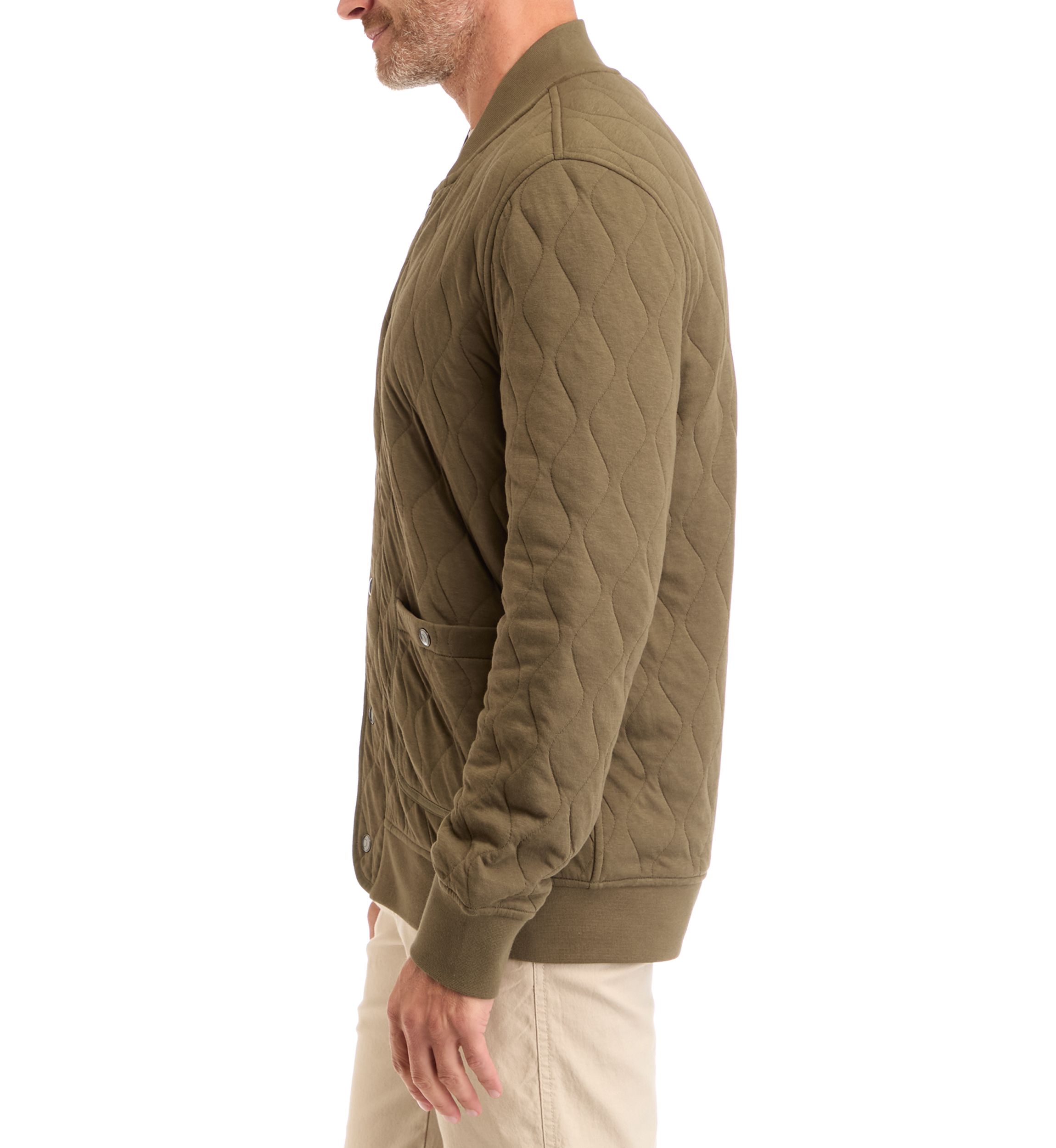 Mens Quilted Bomber Jacket