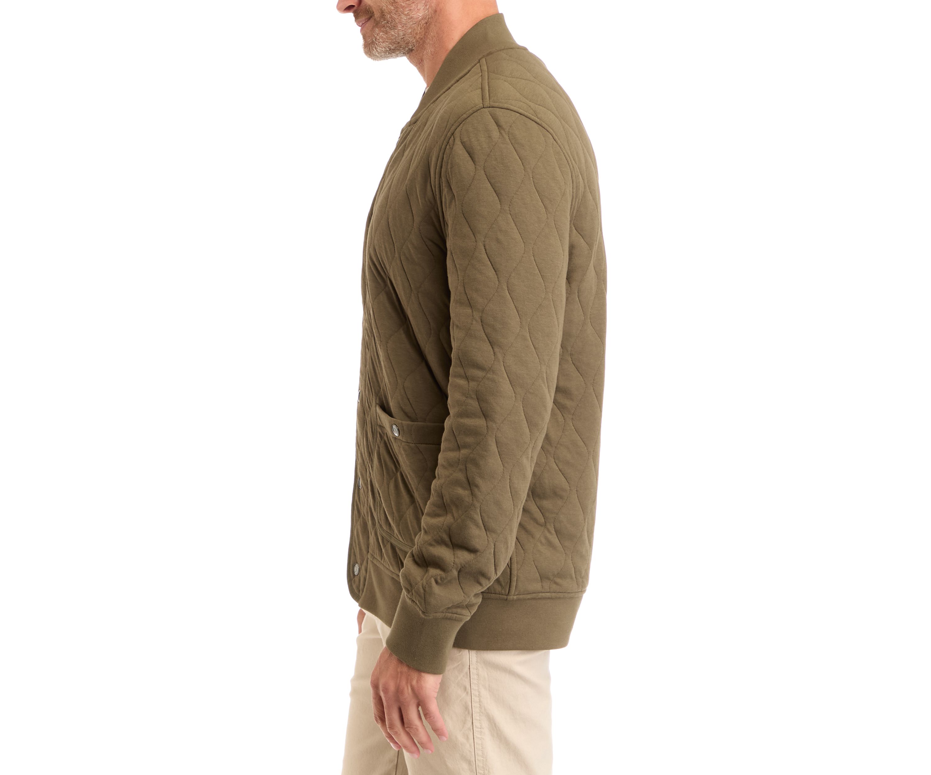 Mens Quilted Bomber Jacket