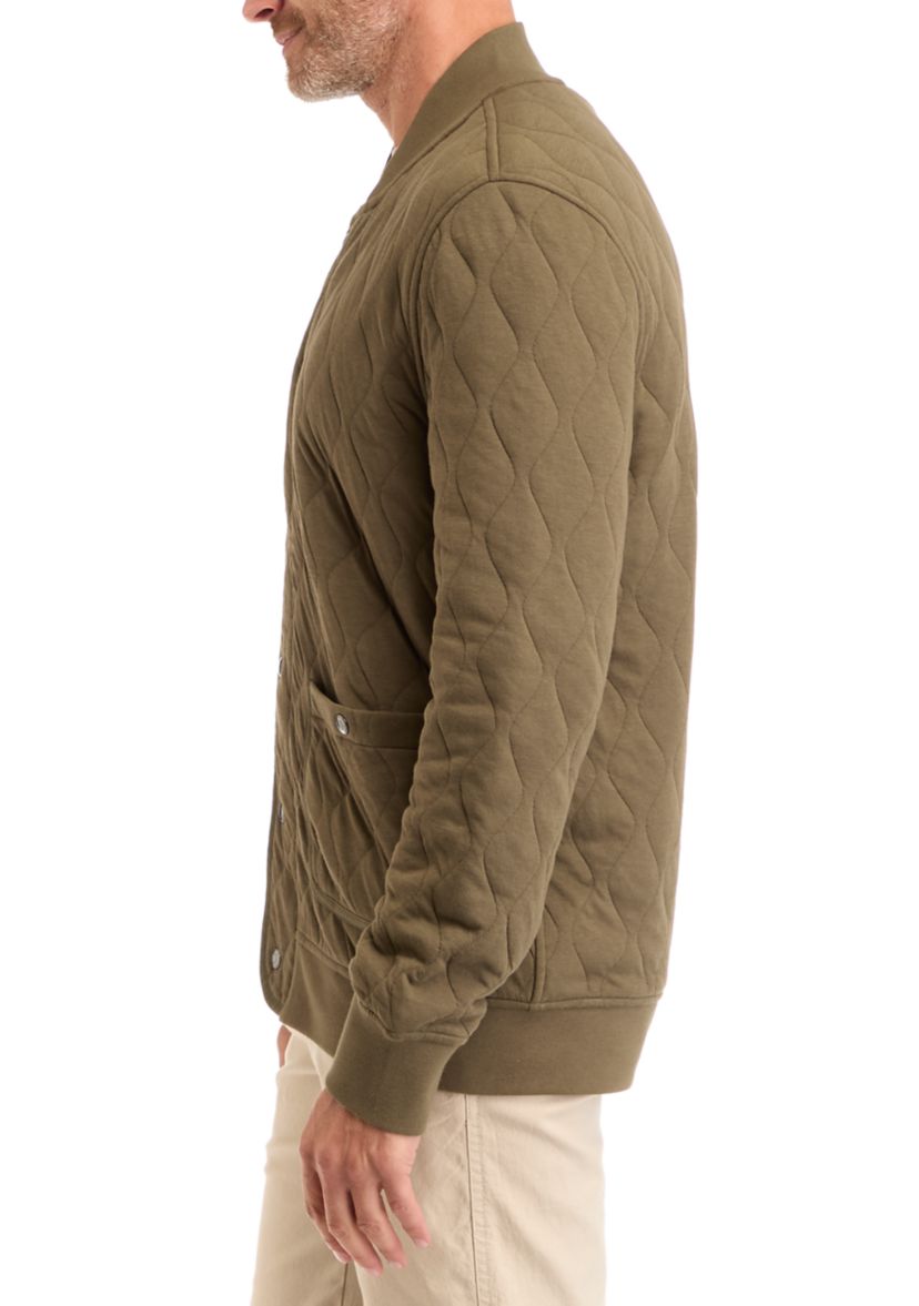 Mens Quilted Bomber Jacket