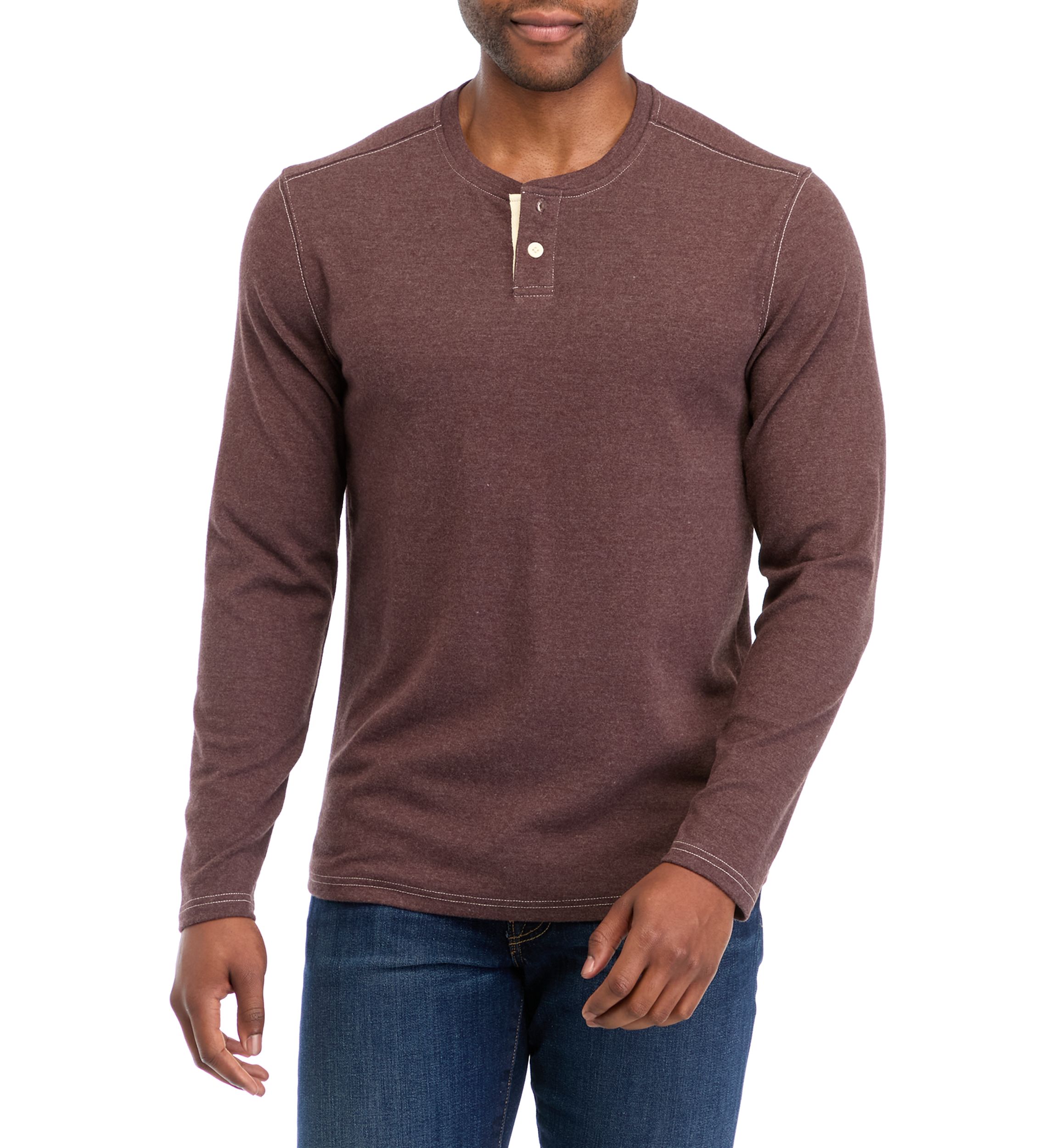 Mens Long Sleeve Henley T-Shirt