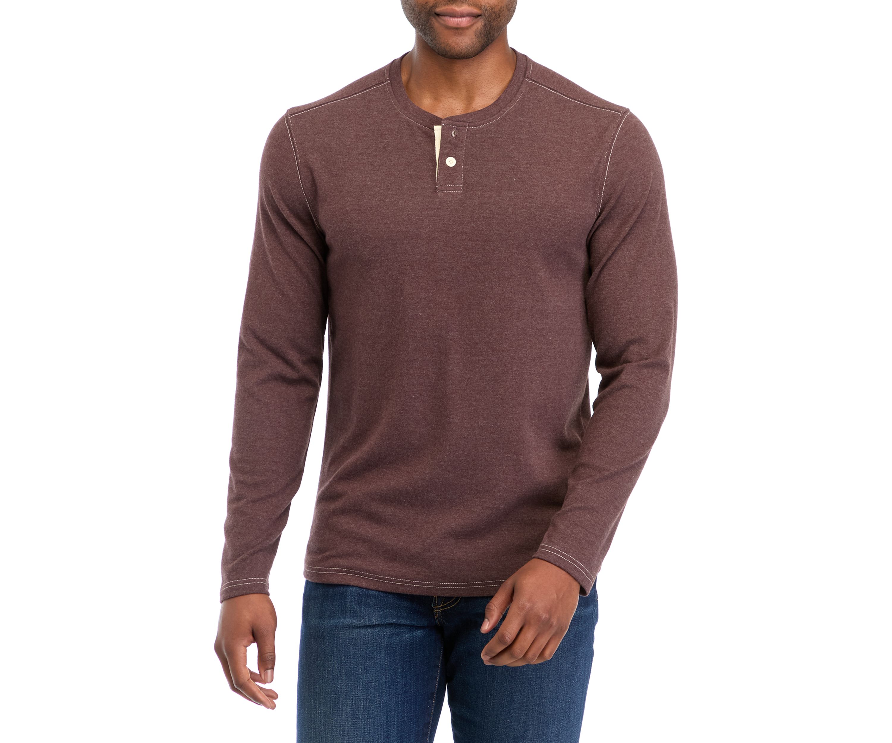 Mens Long Sleeve Henley T-Shirt