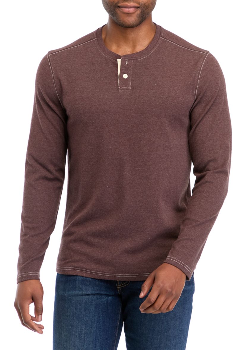 Mens Long Sleeve Henley T-Shirt