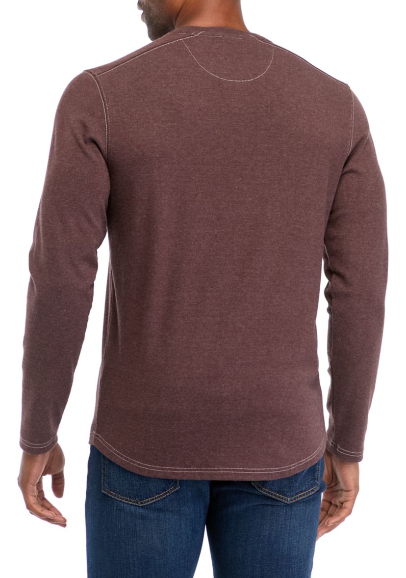 Mens Long Sleeve Henley T-Shirt