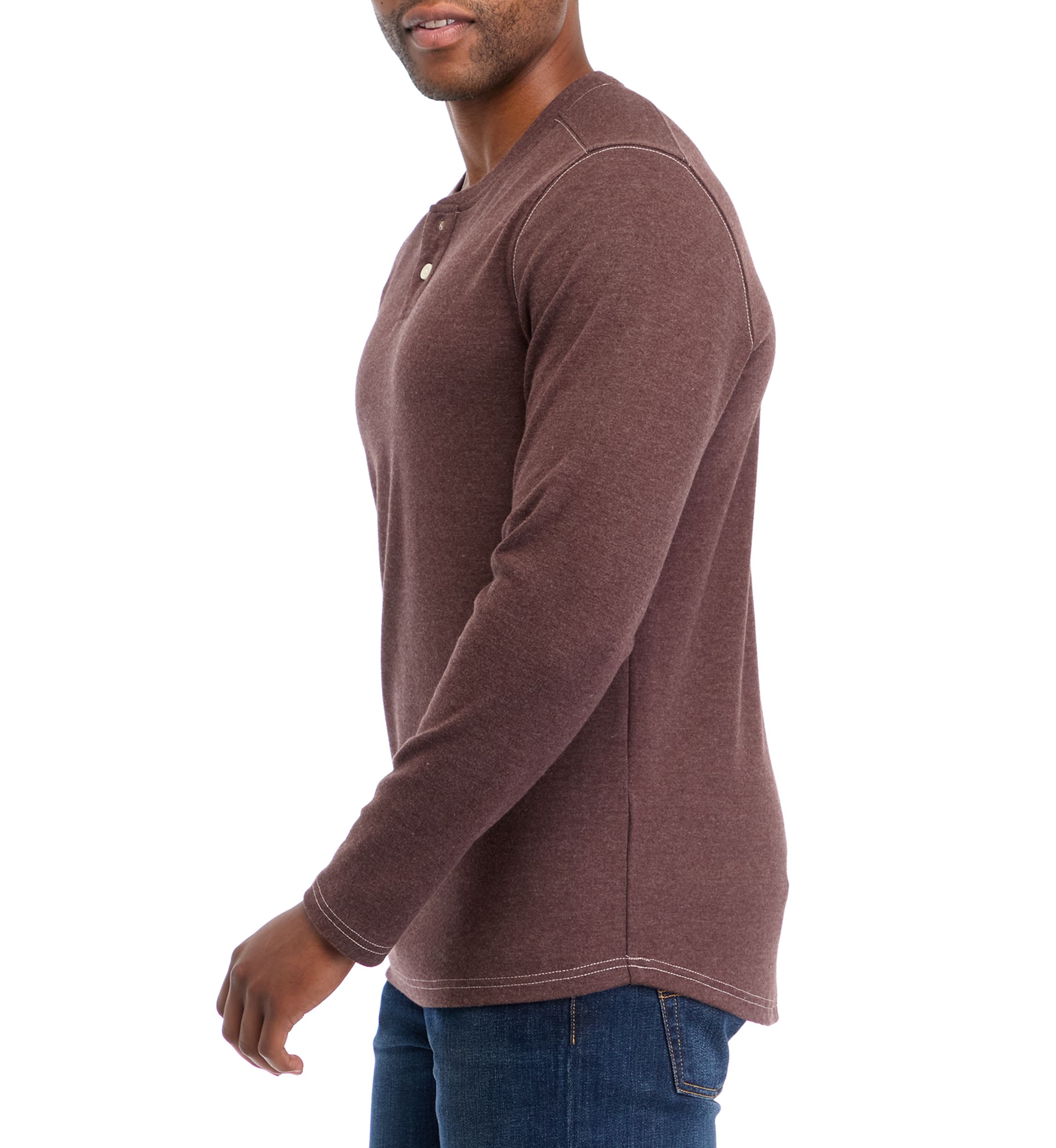 Mens Long Sleeve Henley T-Shirt