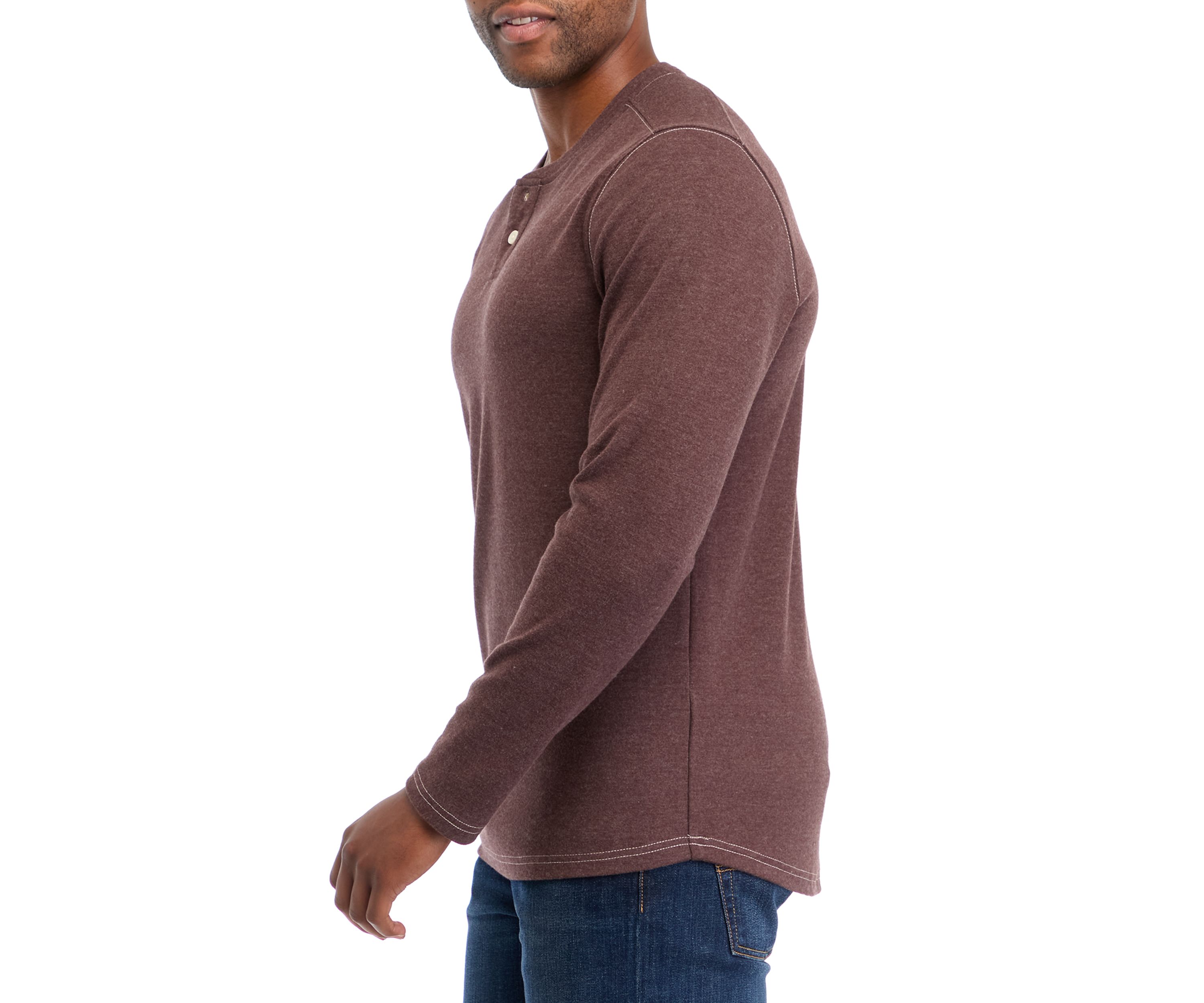 Mens Long Sleeve Henley T-Shirt