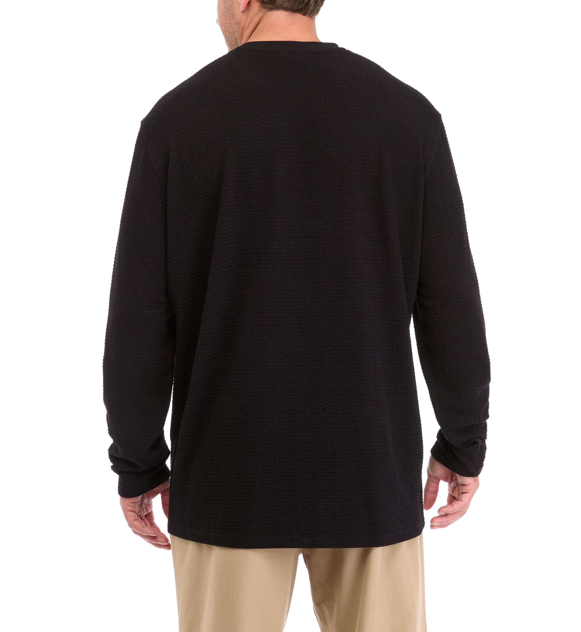 Big & Tall Long Sleeve Textured Knit Top