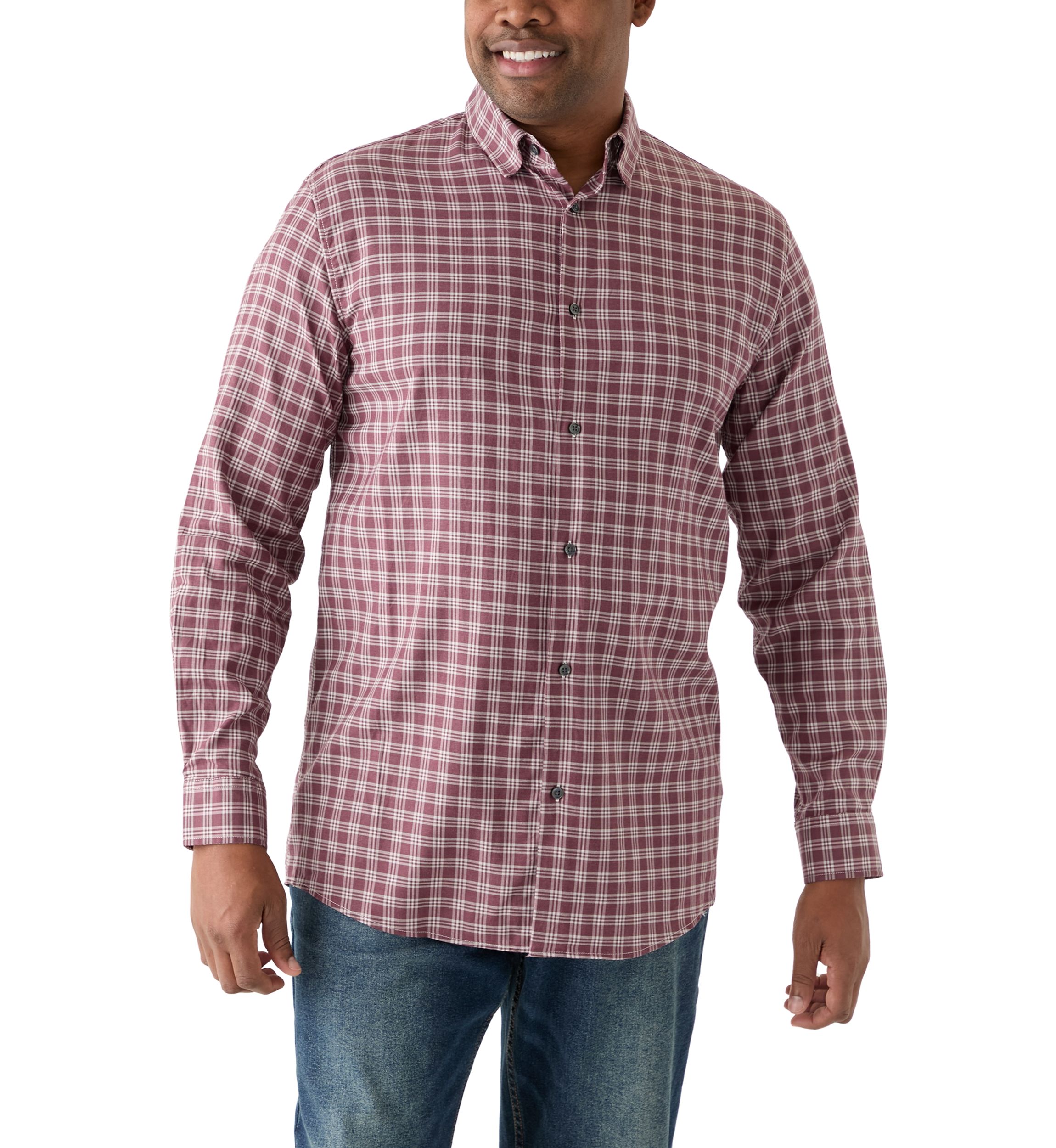 Big & Tall Long Sleeve Plaid Shirt
