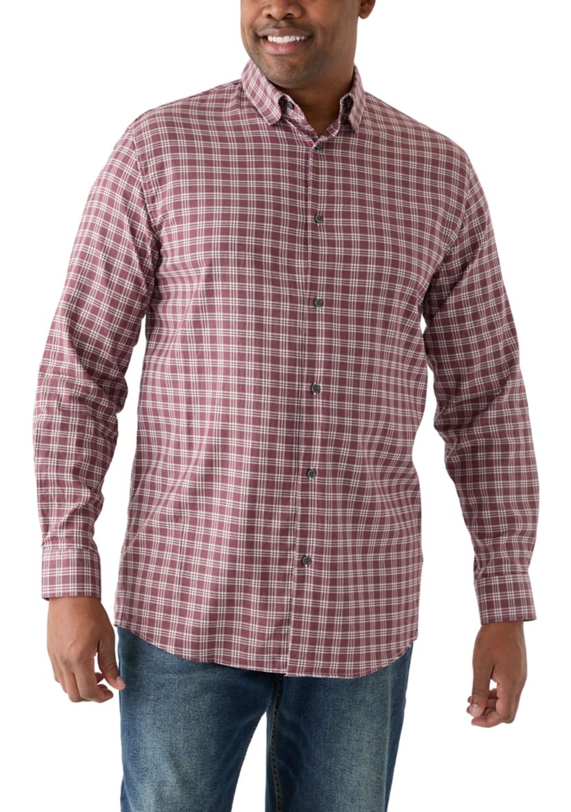 Big & Tall Long Sleeve Plaid Shirt