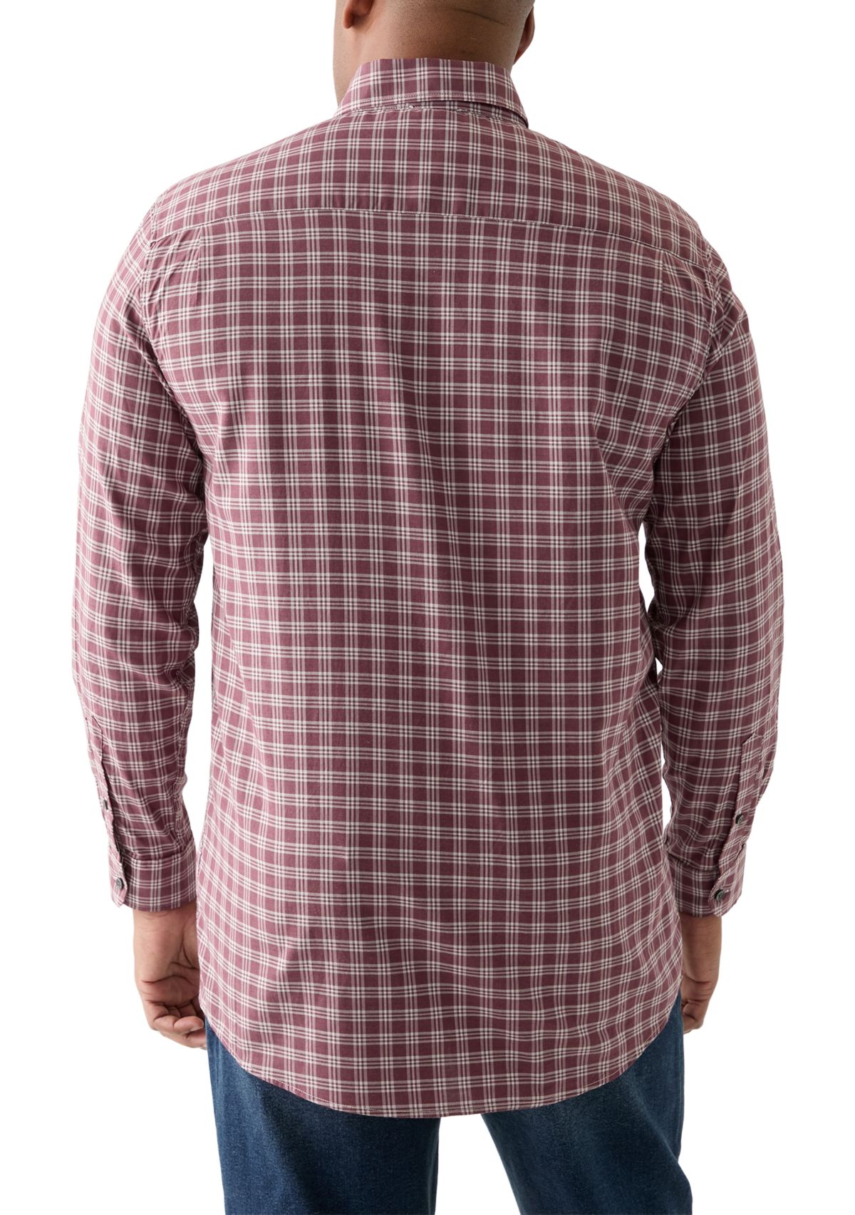 Big & Tall Long Sleeve Plaid Shirt