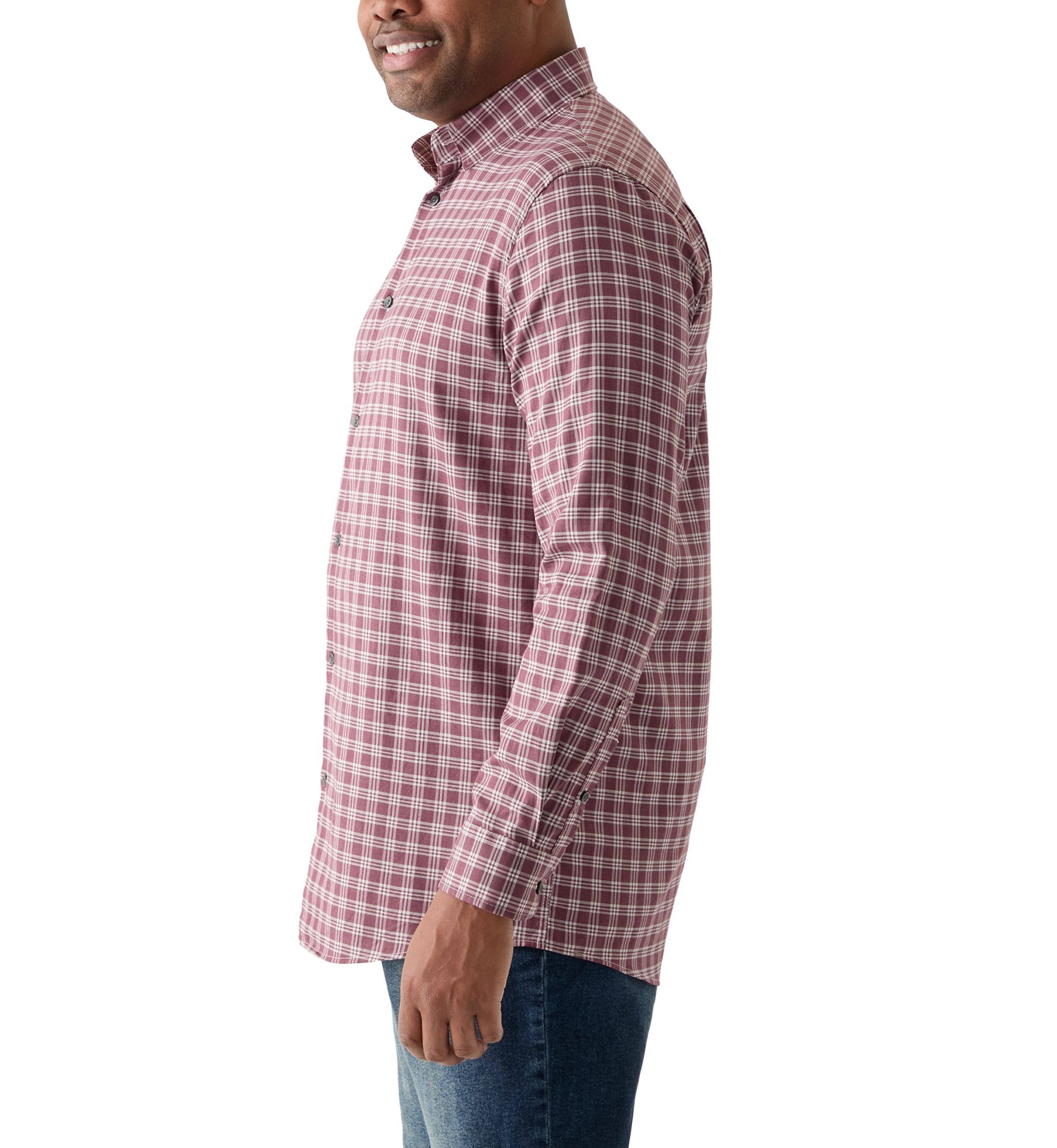 Big & Tall Long Sleeve Plaid Shirt