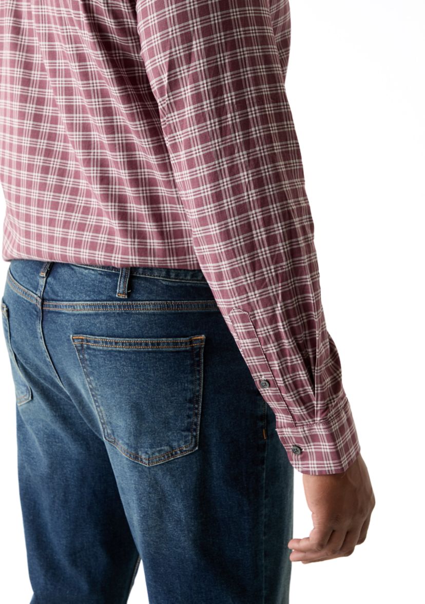 Big & Tall Long Sleeve Plaid Shirt